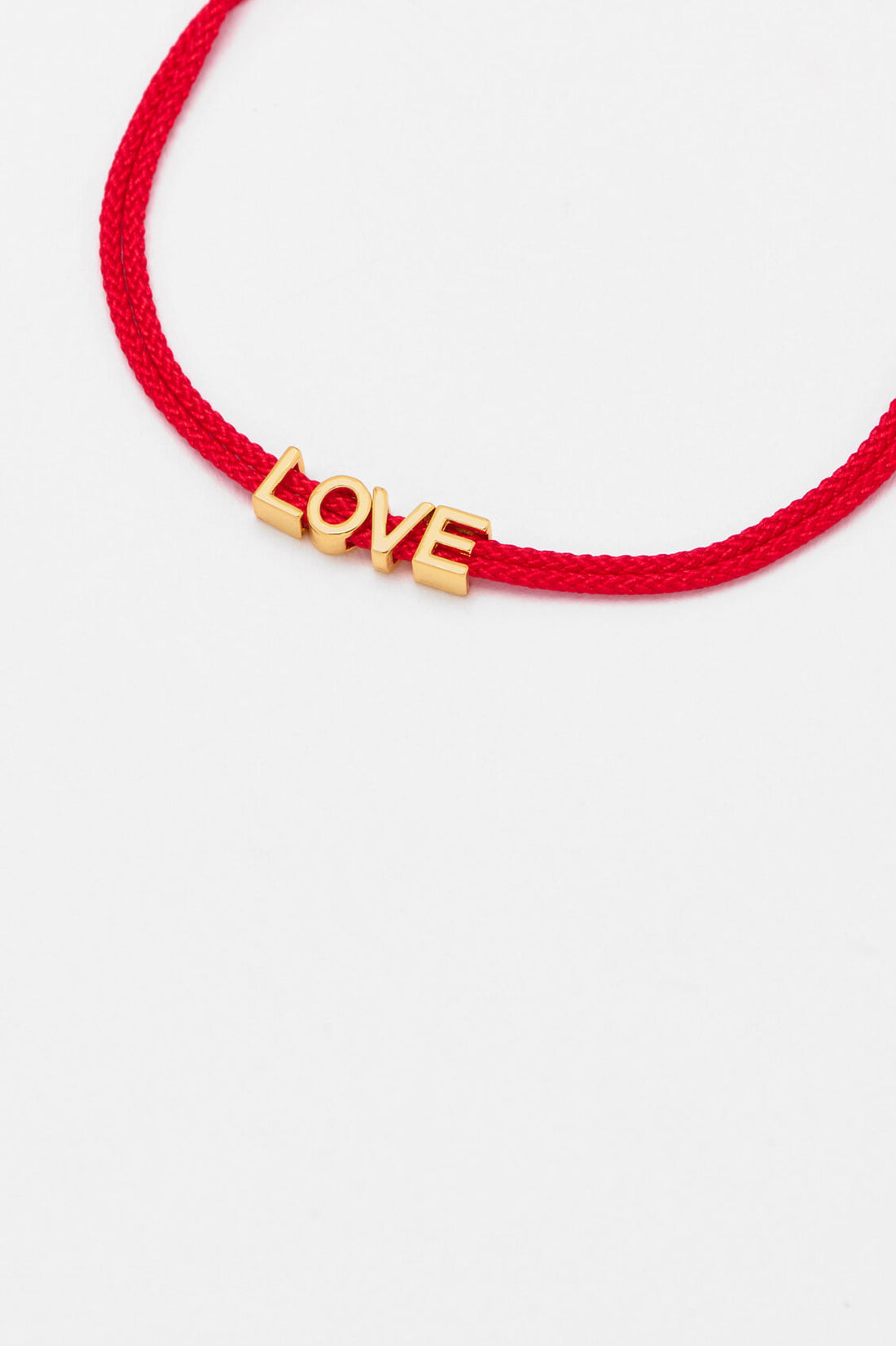 Love Slider Bead Friendship Bracelet - Gold Plated