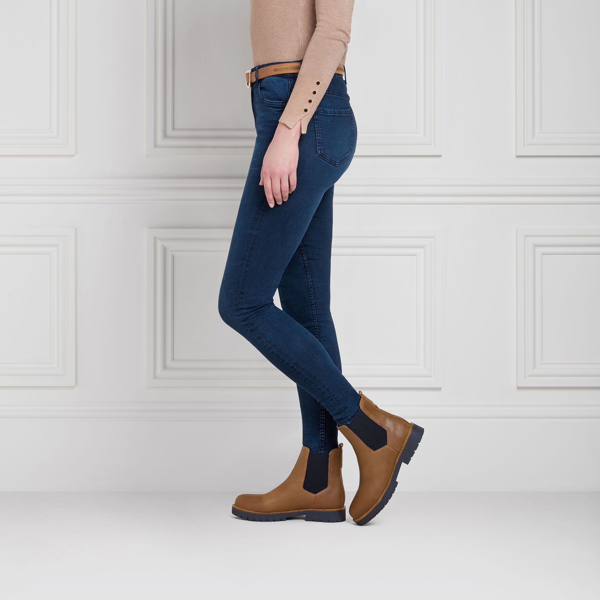 The Boudica Boot - Oak Leather