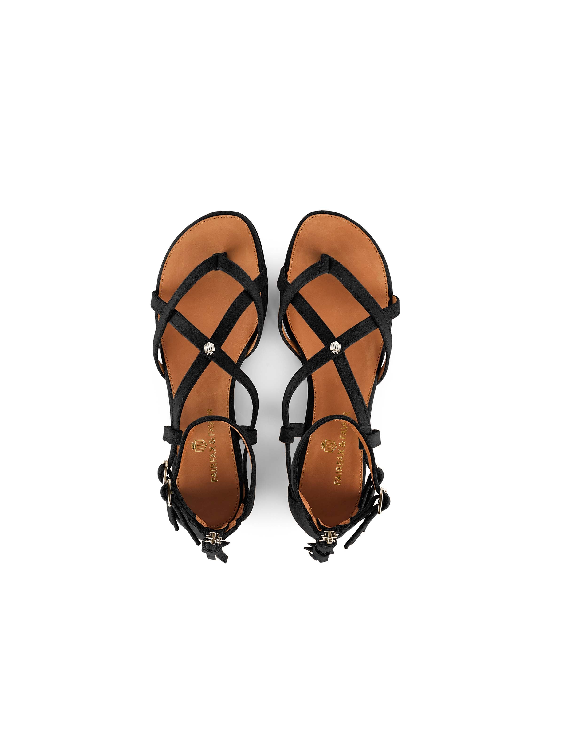 The Brancaster Sandal - Black Suede