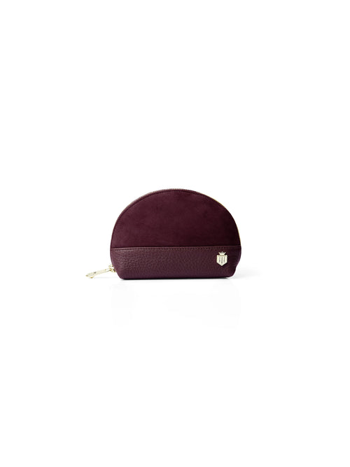 The Chiltern Coin Purse - Plum Suede