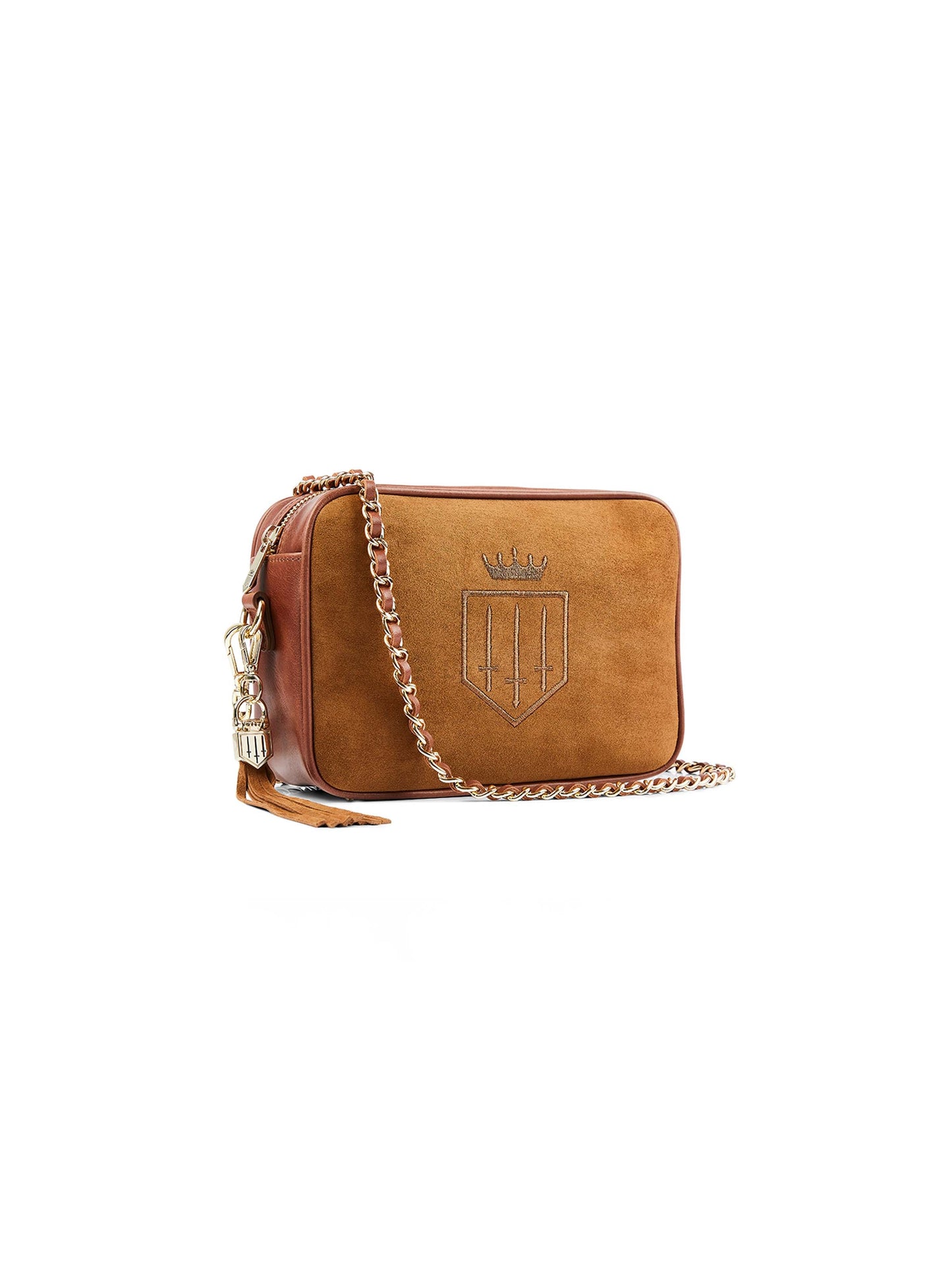 The Finsbury Cross Body Bag - Tan Suede