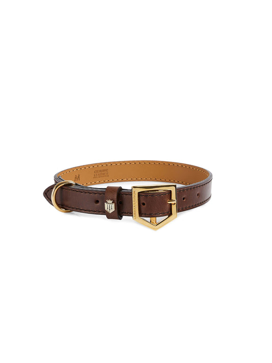 The Fitzroy Dog Collar - Mahogany Leather