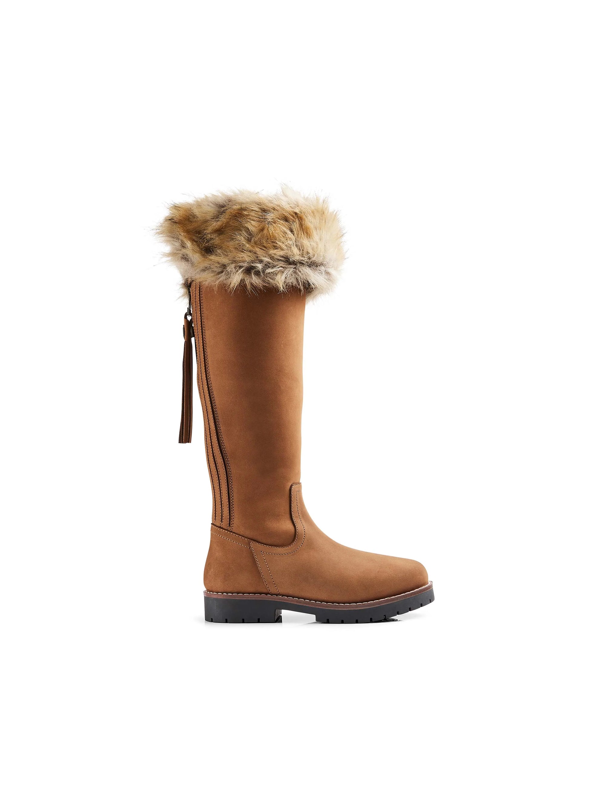 Over the top knee shearling boot