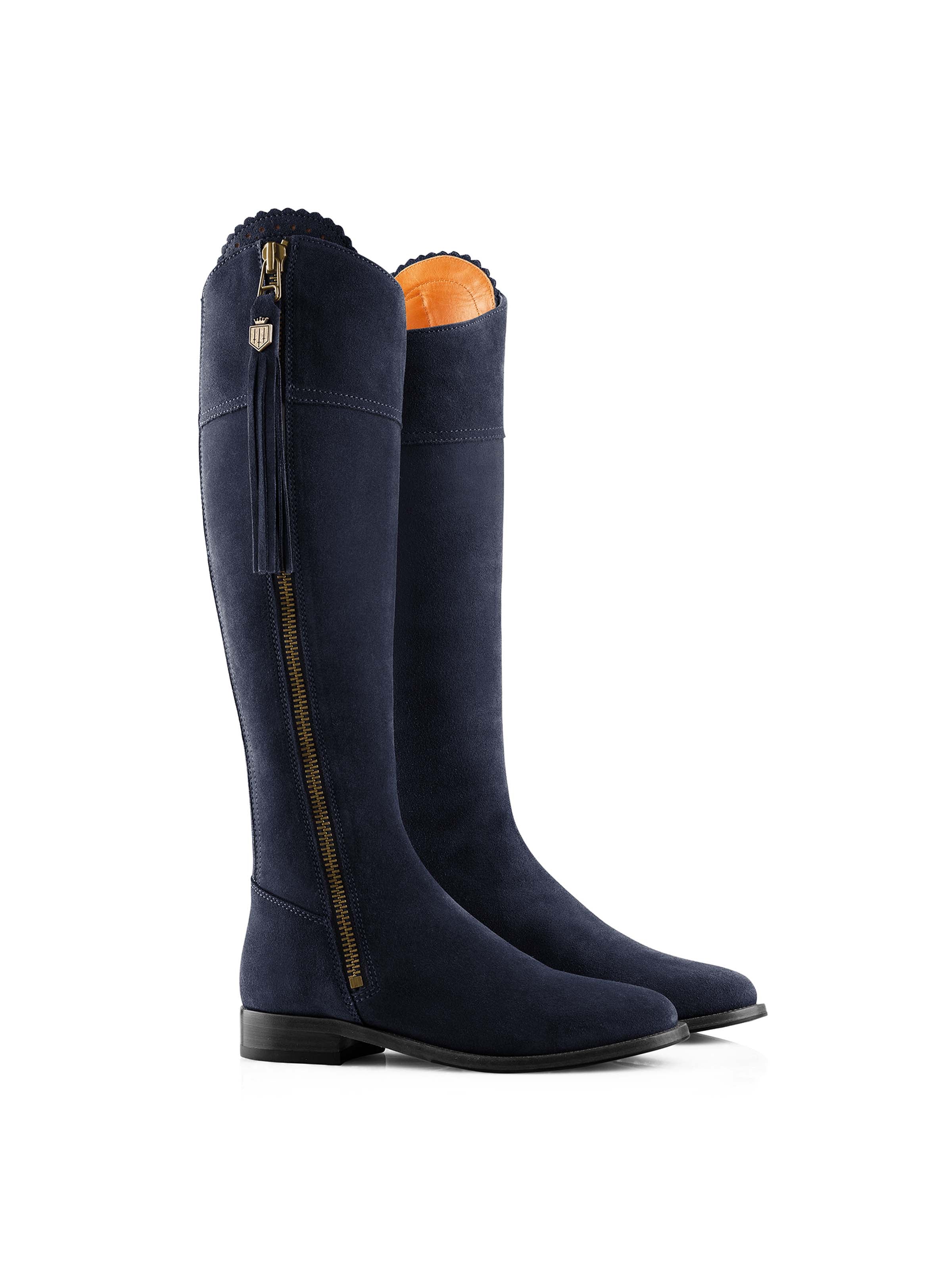 The Regina Boot - Navy Suede