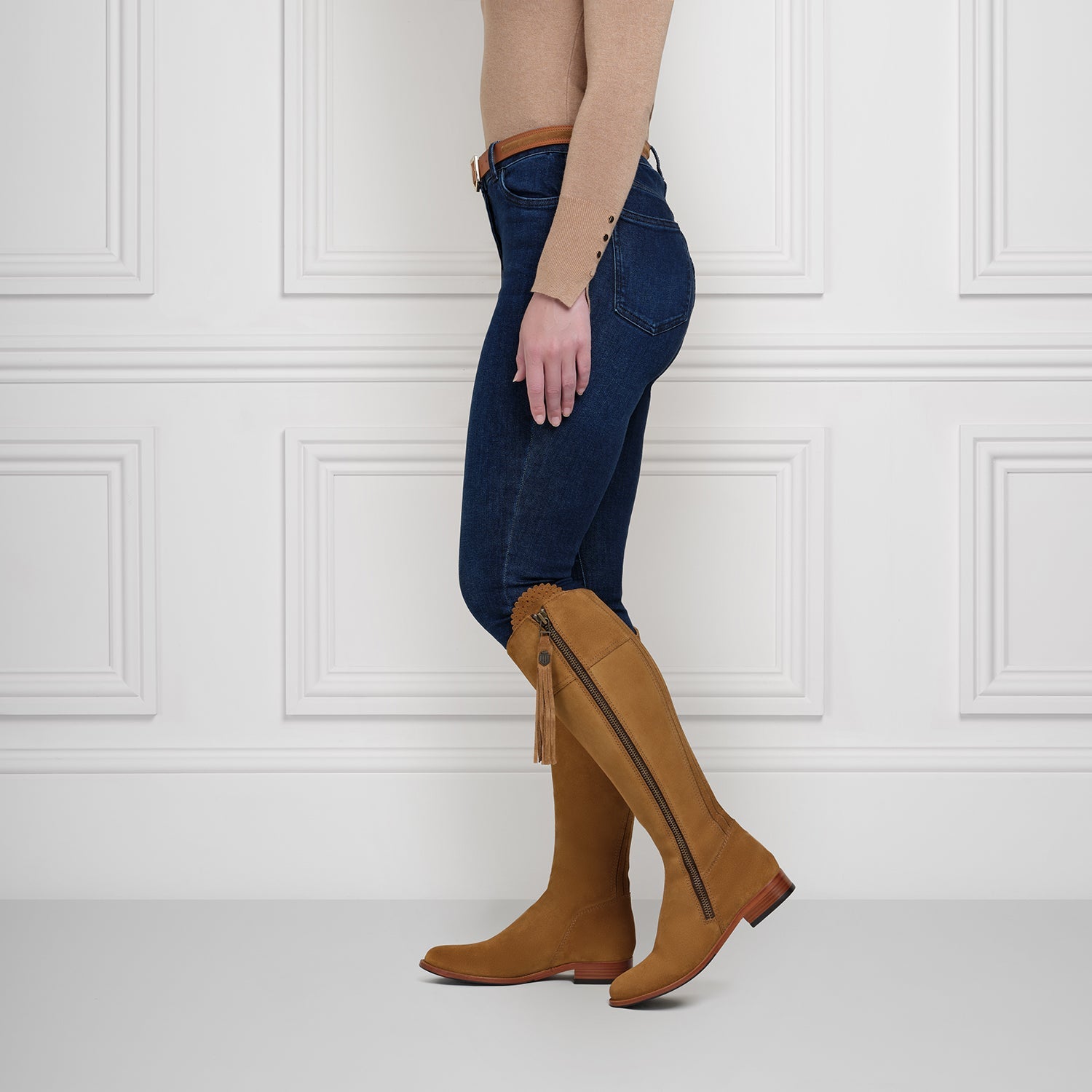 The Regina Sporting Fit Boot - Tan Suede