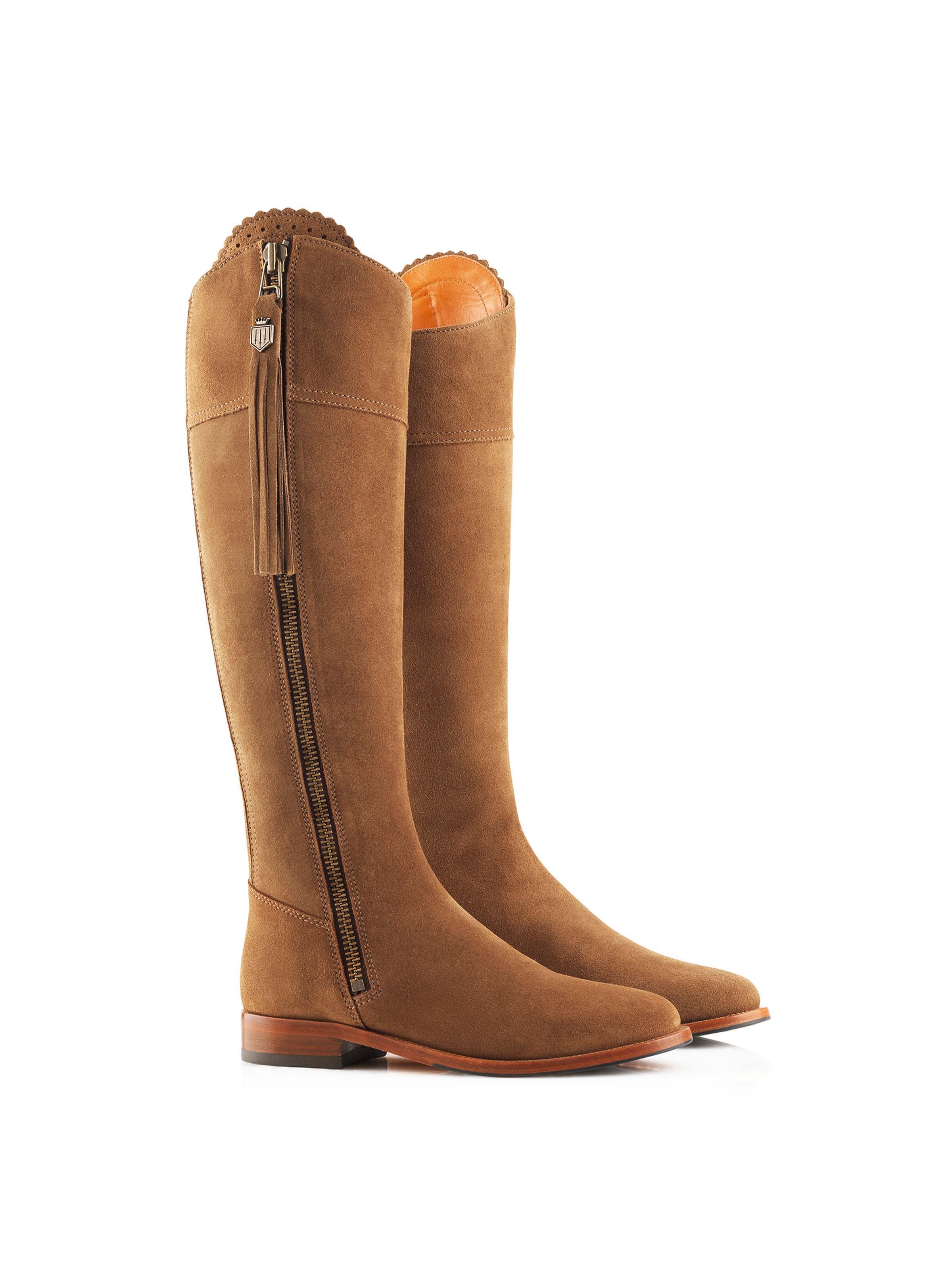 The Regina Sporting Fit Boot - Tan Suede