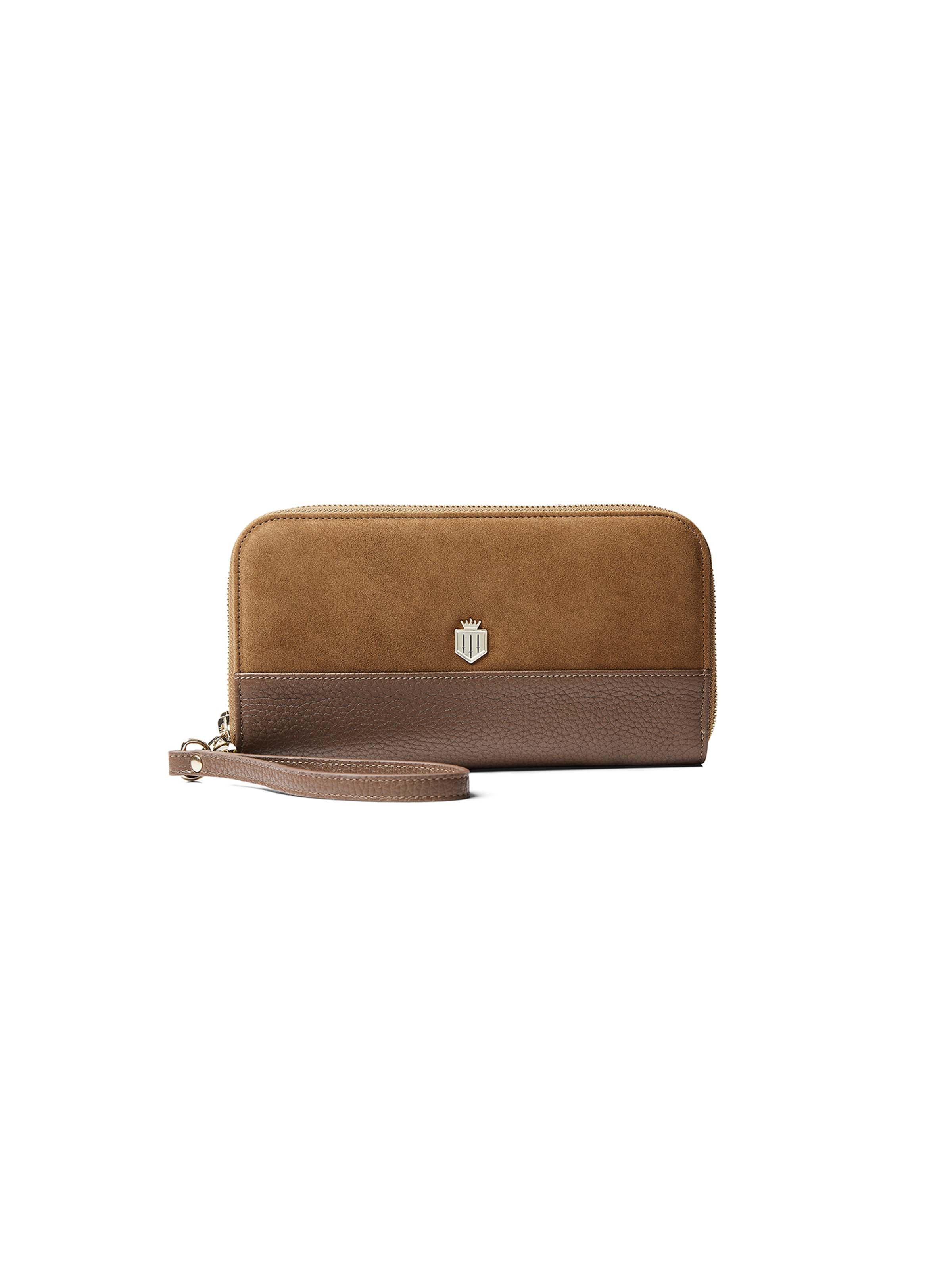 The Salisbury Travel Wallet - Tan Suede