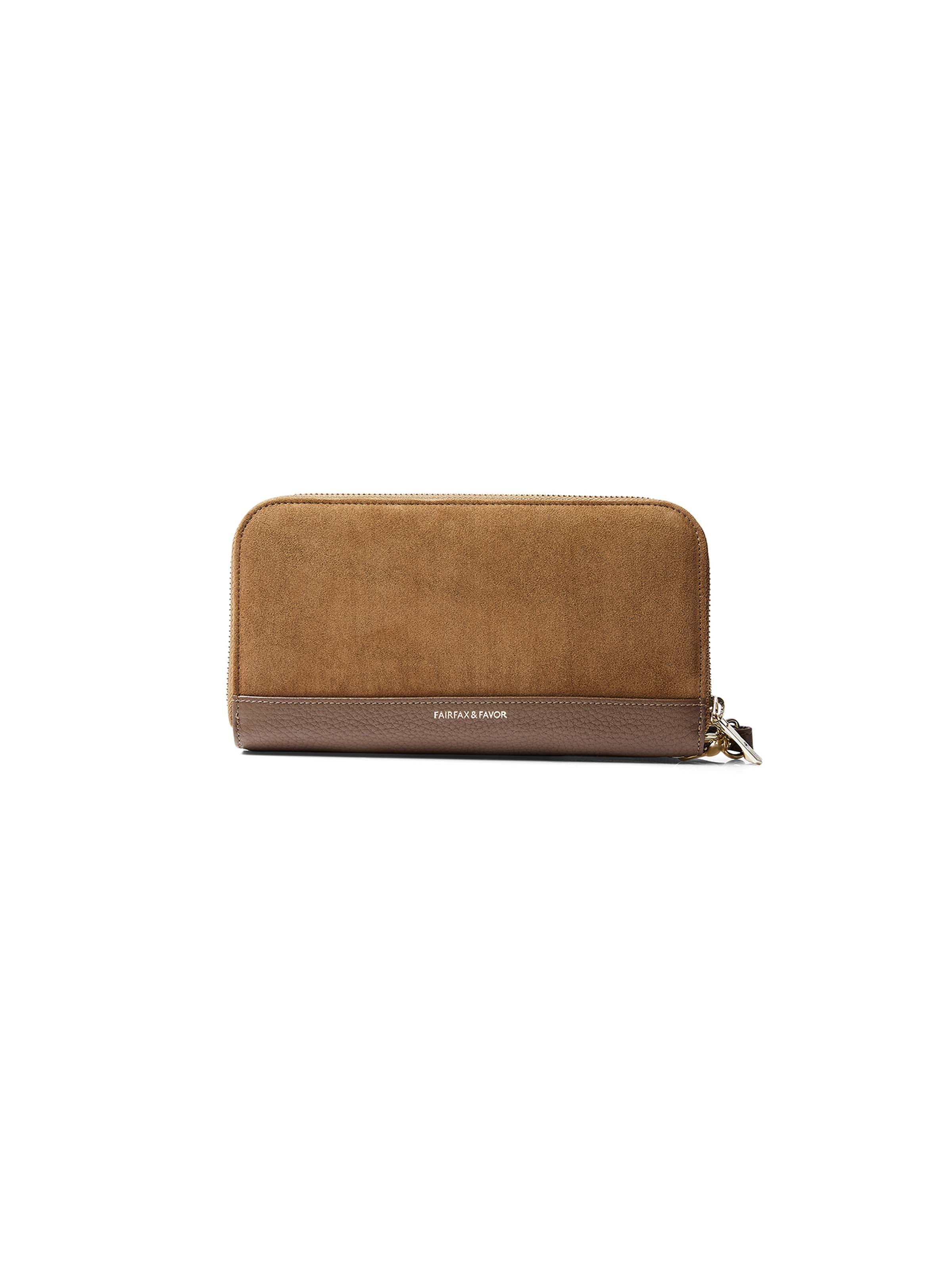 The Salisbury Travel Wallet - Tan Suede