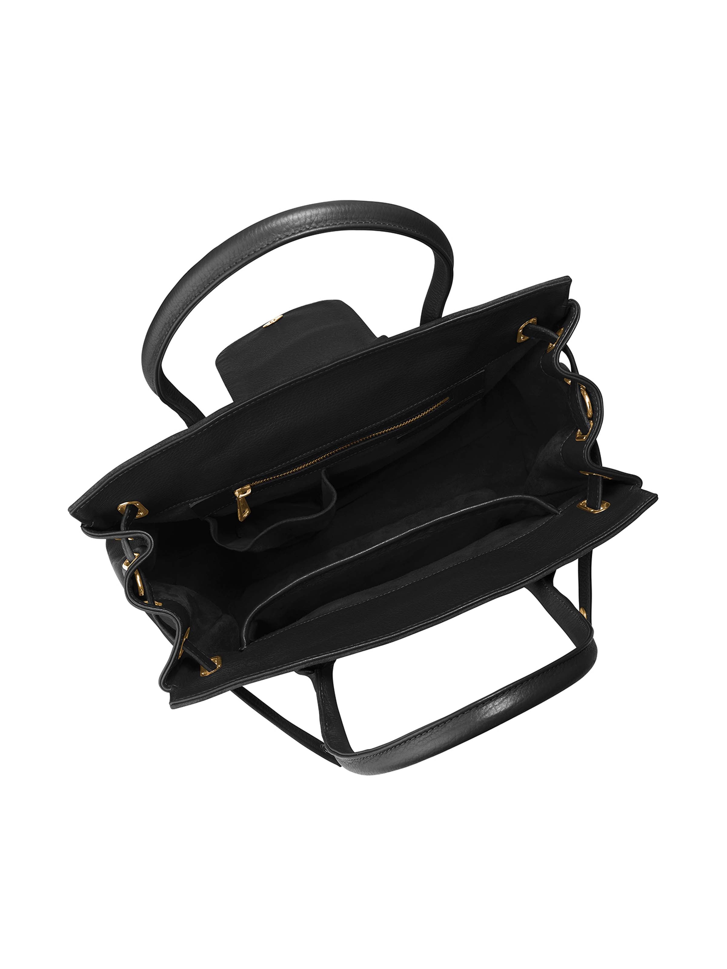 The Windsor Handbag - Black Suede