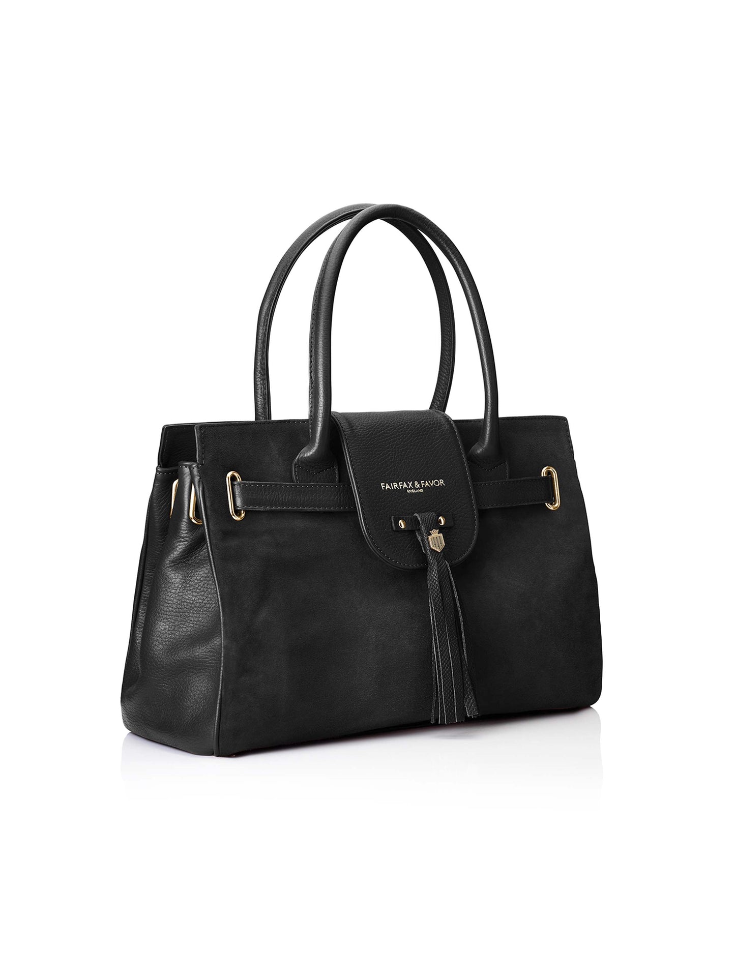 The Windsor Handbag - Black Suede