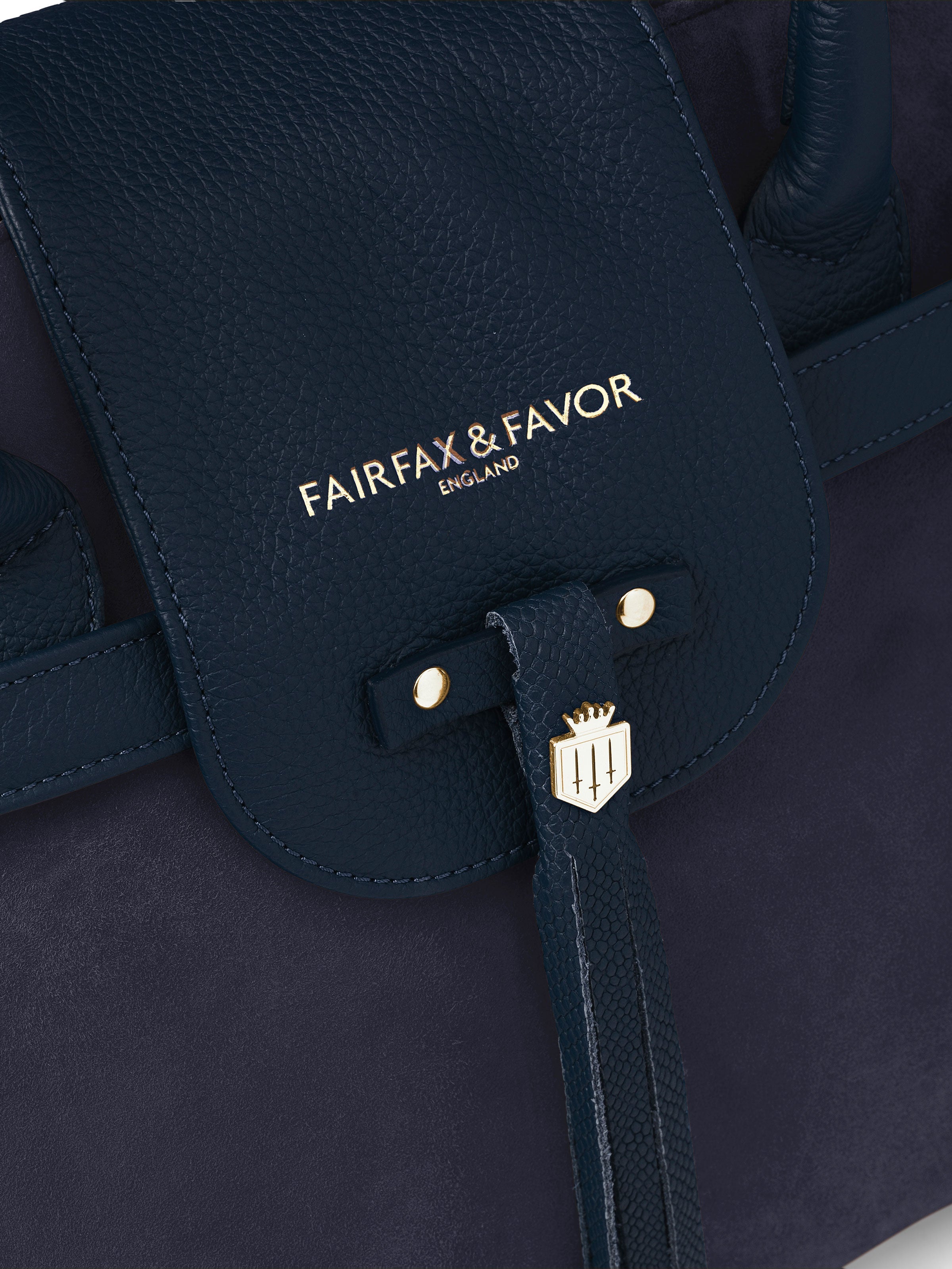 The Windsor Handbag - Navy Suede