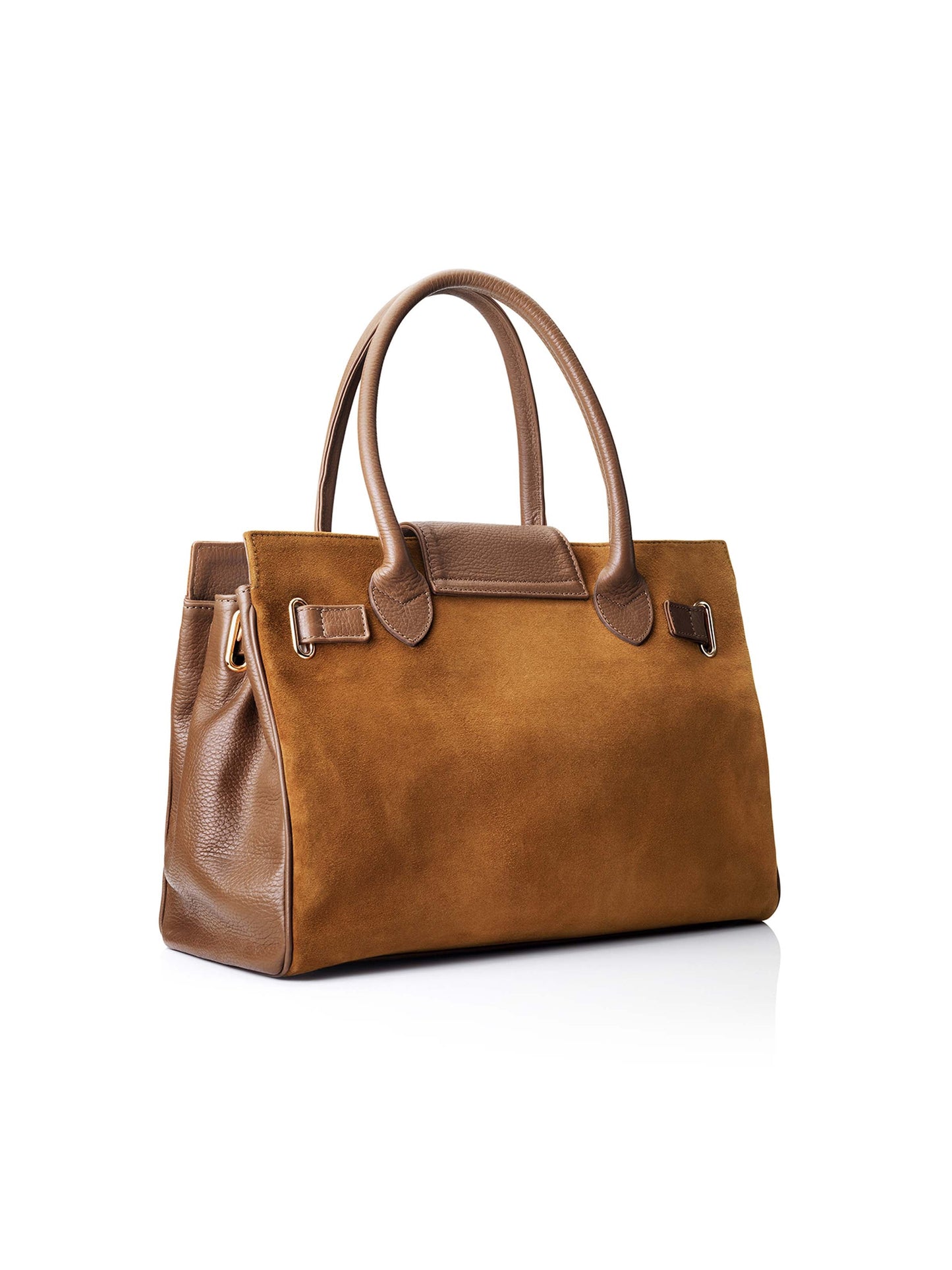 The Windsor Handbag - Tan Suede