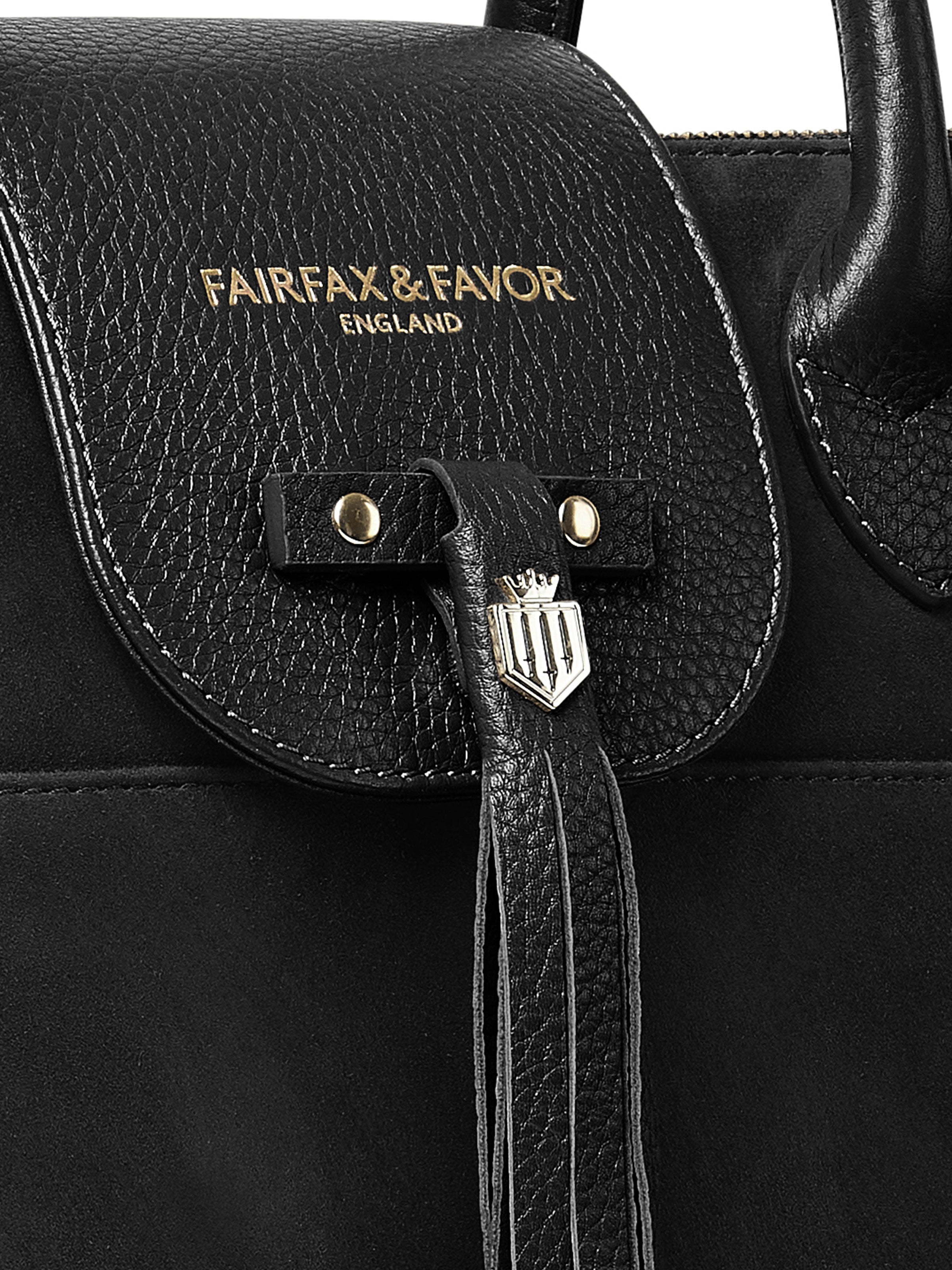 The Windsor Work Bag - Black Suede