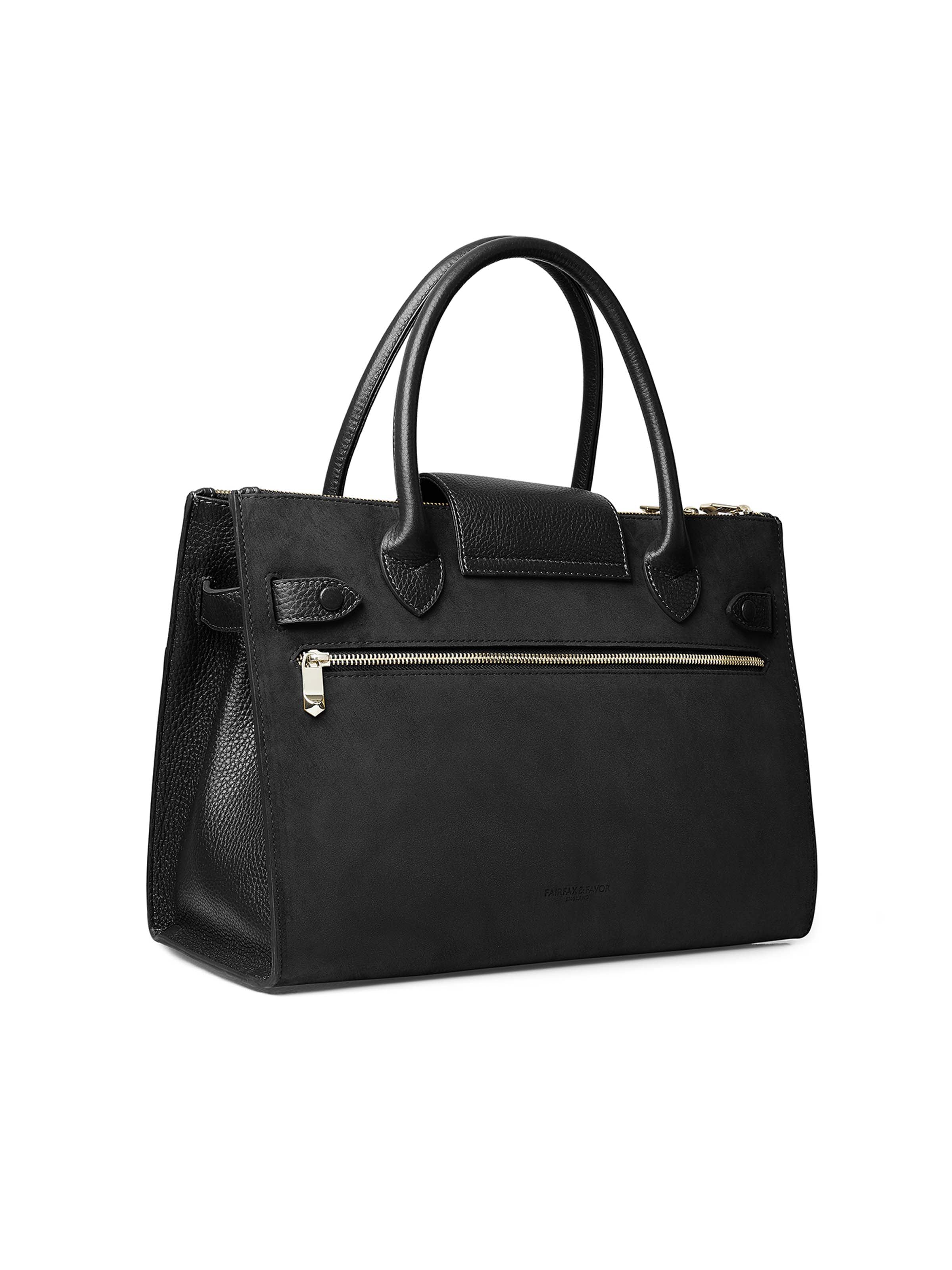 The Windsor Work Bag - Black Suede