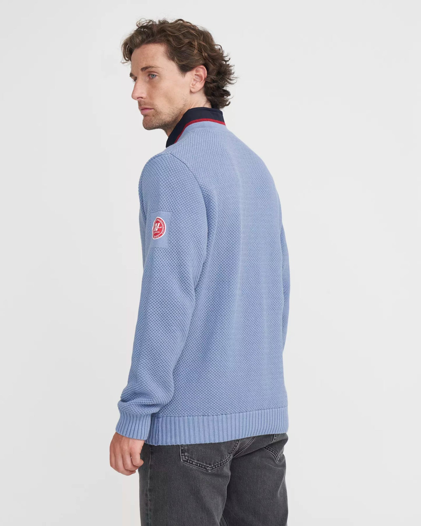 Classic Windproof Knitted Sweater - Stonewash