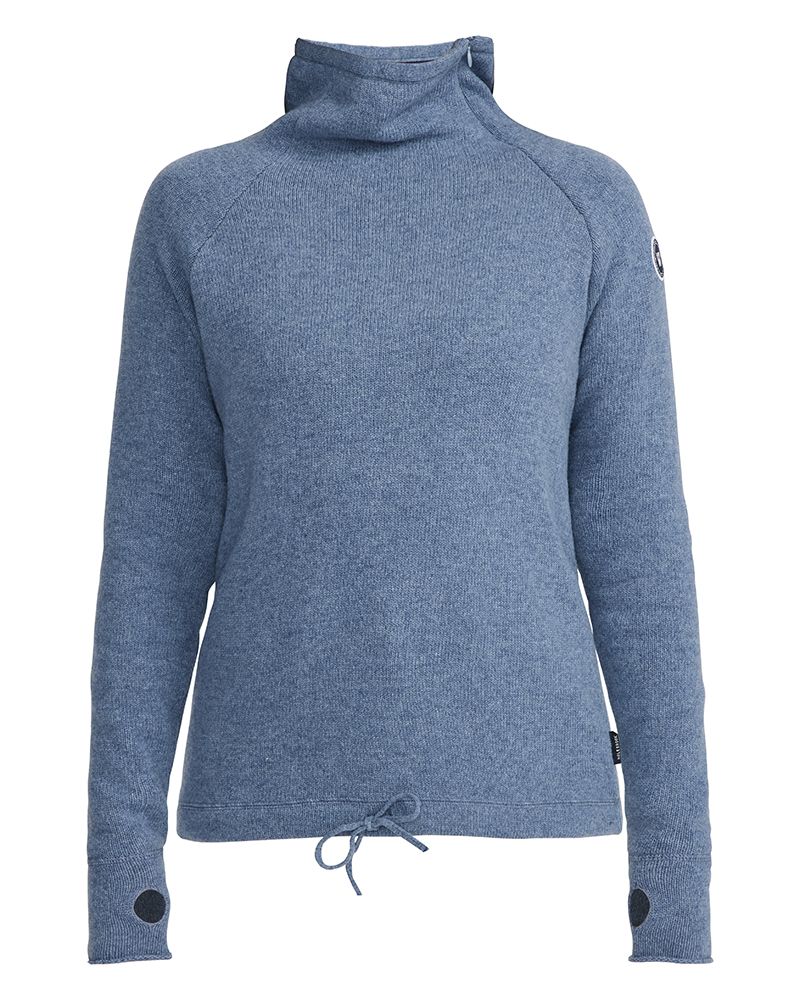 Martina Knitted Windproof Sweater - Fade Blue