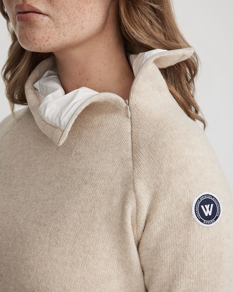 Martina Knitted Windproof Sweater - Sand