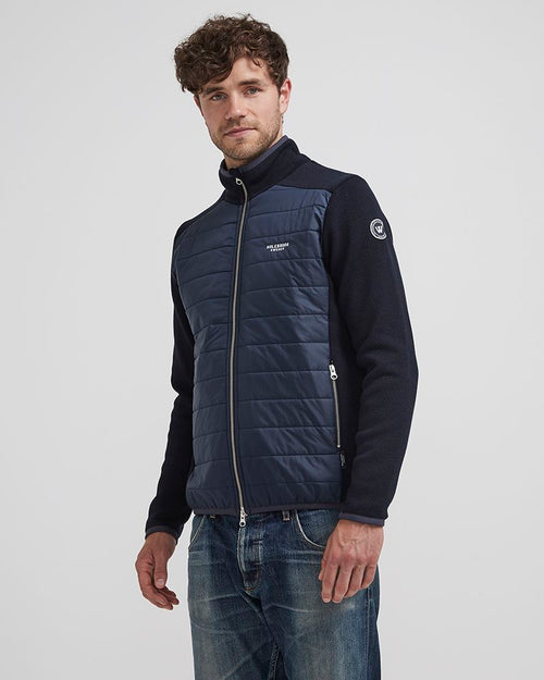 Peder Knitted Windproof Jacket - Navy
