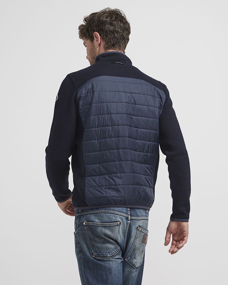 Peder Knitted Windproof Jacket - Navy