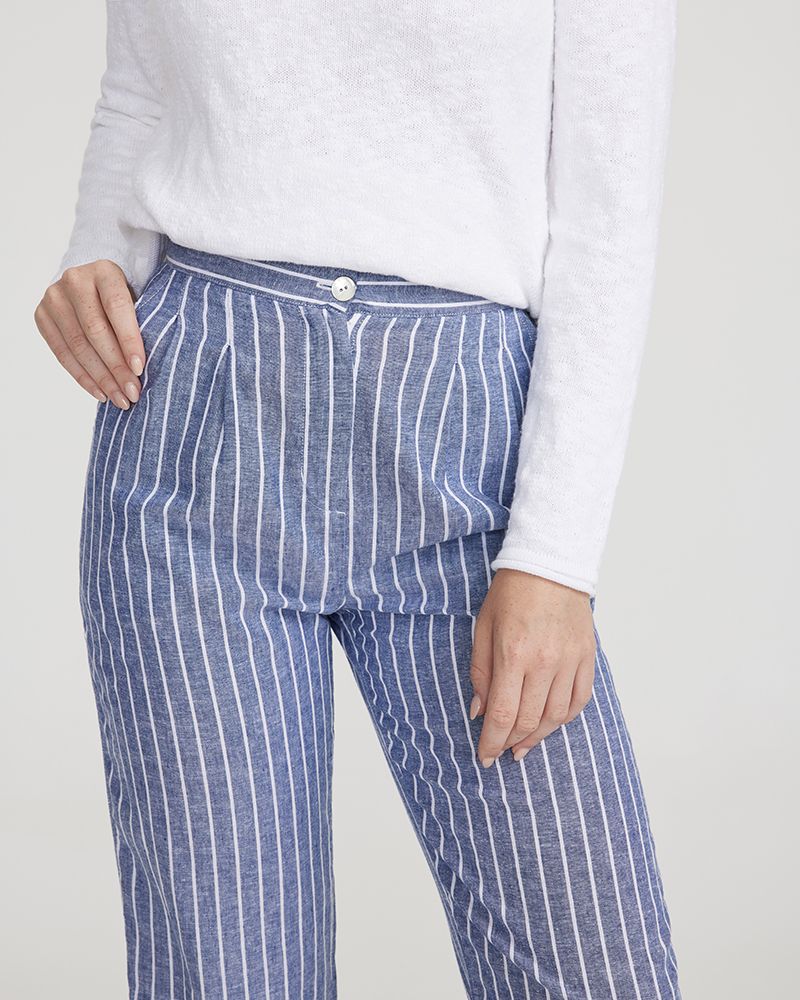 Stina Pants - Navy/White