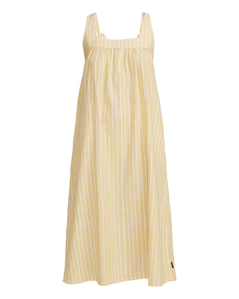 Stina Sun Dress - Pale Yellow/White