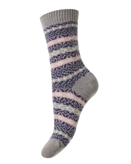 Skye Socks - Light Grey/Light Pink/Blue
