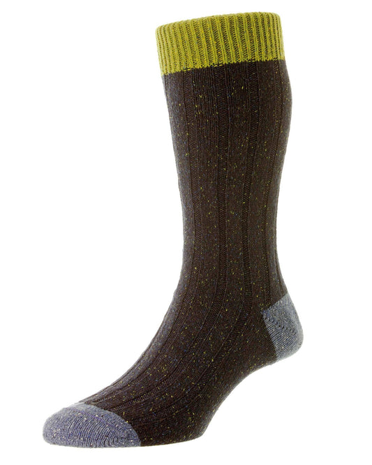 Thornham Socks - Navy Fleck