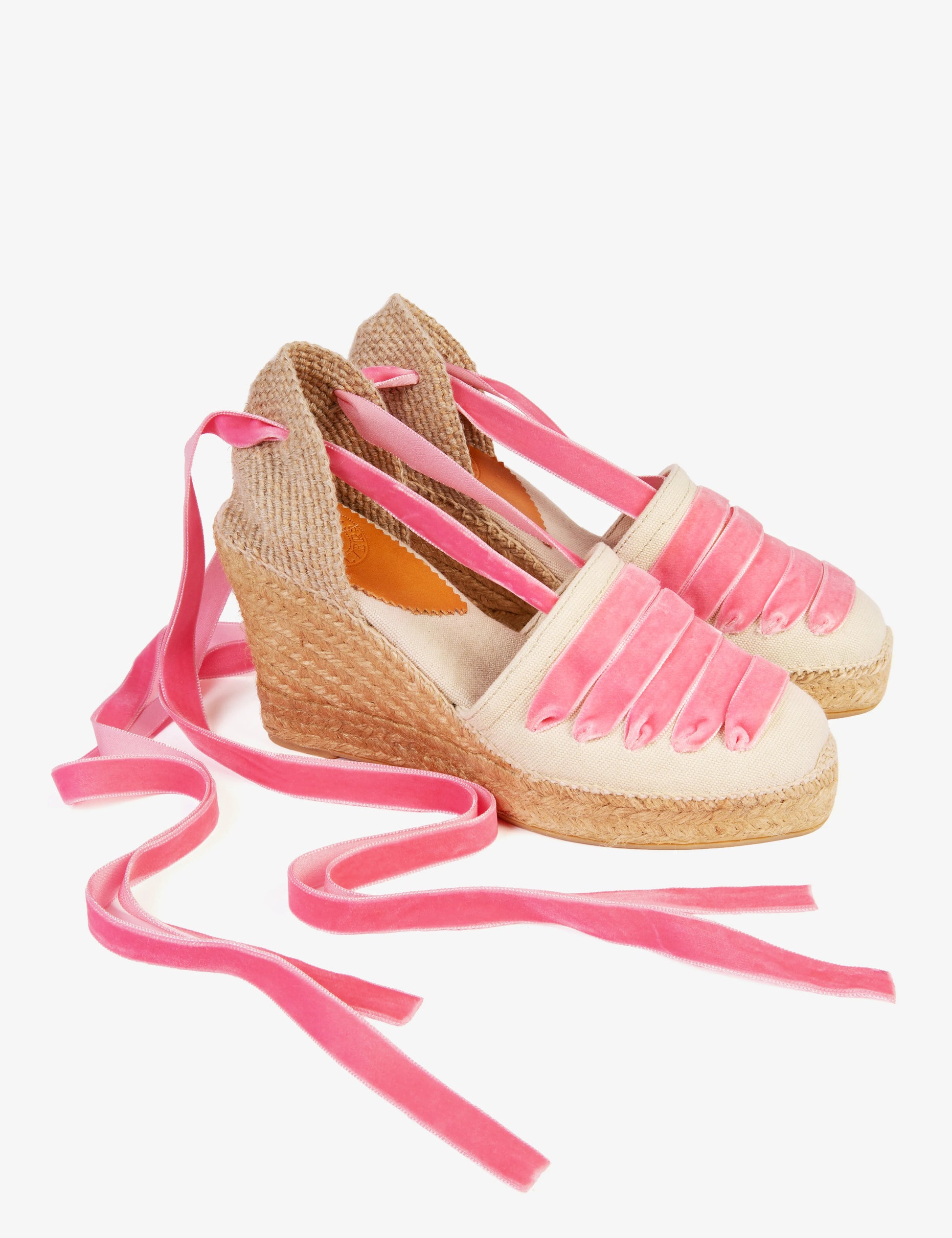 Penelope Chilvers High Valenciana Dali Espadrille Stone Pink