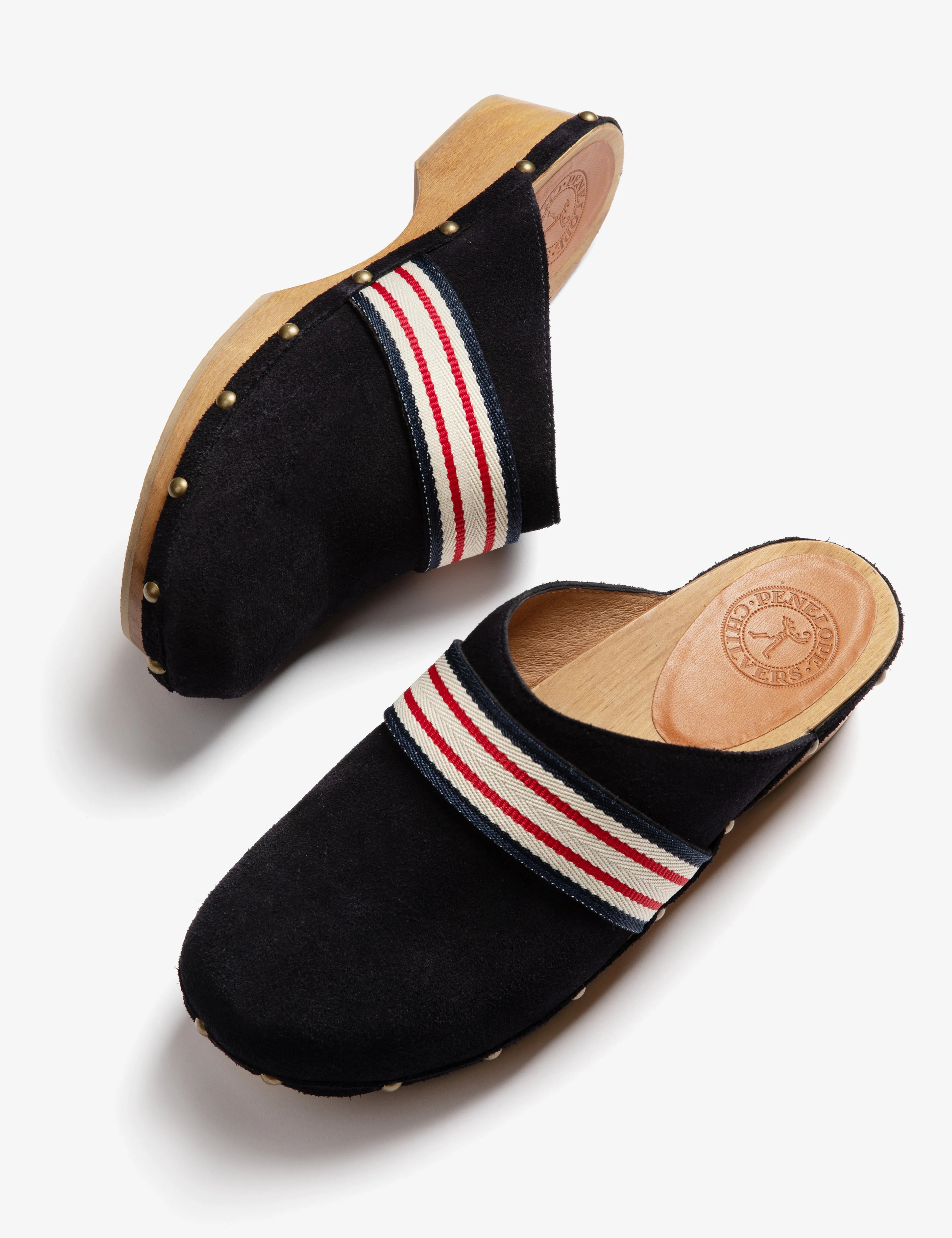 Low Suede Clog - Navy