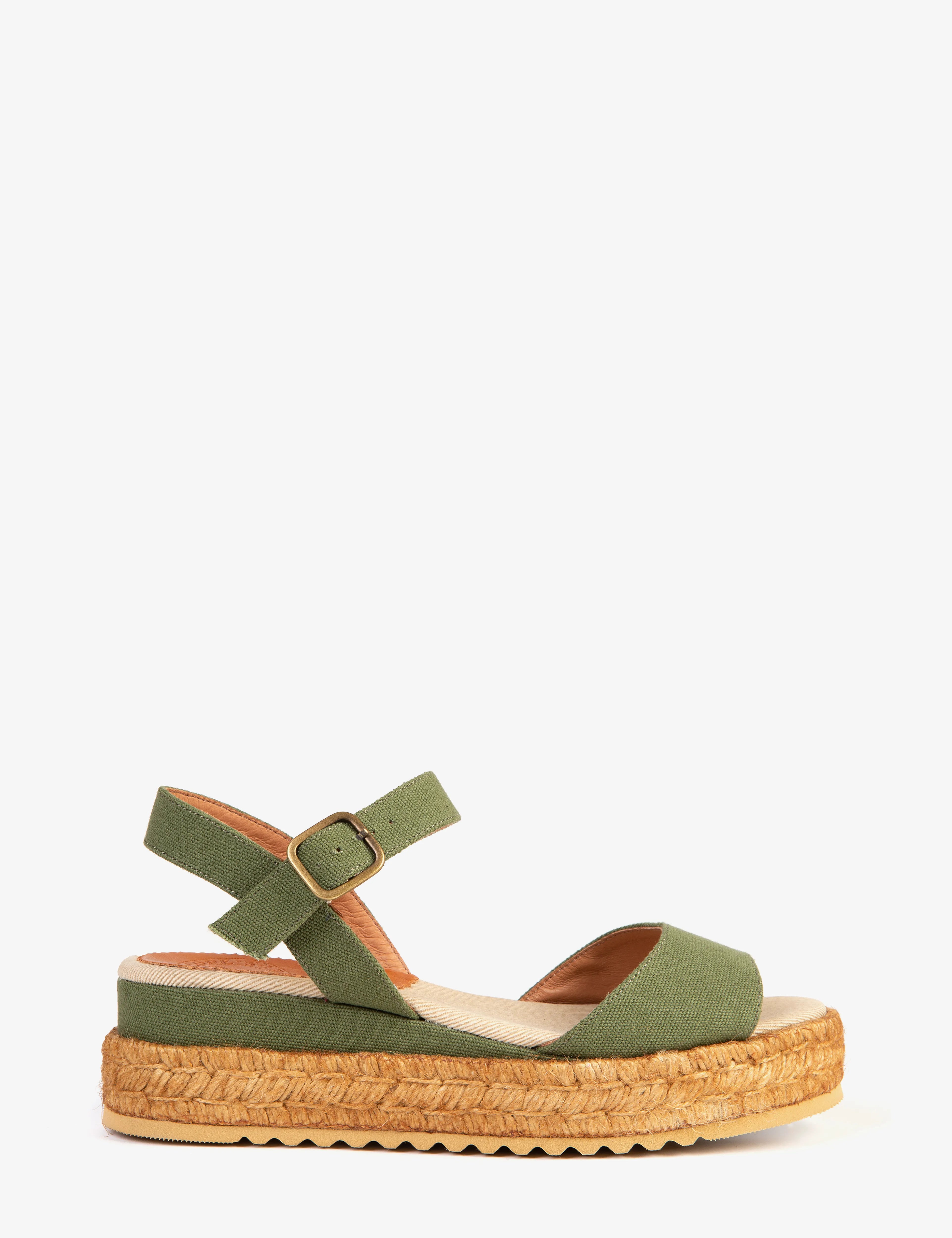 Monaco Canvas Espadrille - Khaki