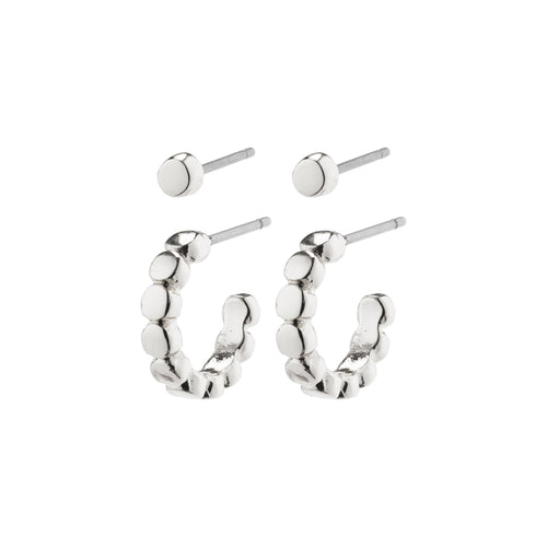 Angela 2-in-1 Earrings Set - Silver Plated