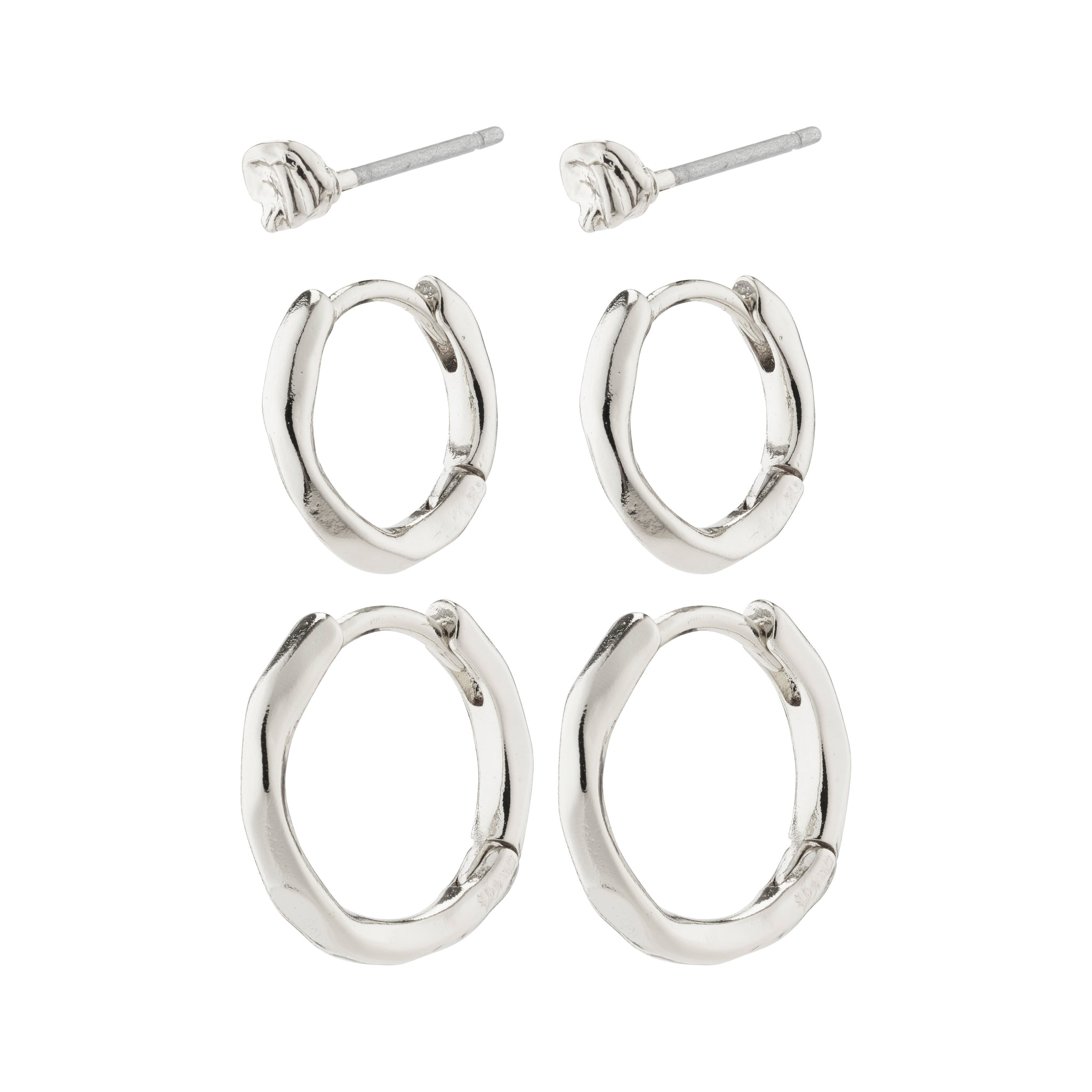 Arya Earrings 3-in-1 - Silver Plated