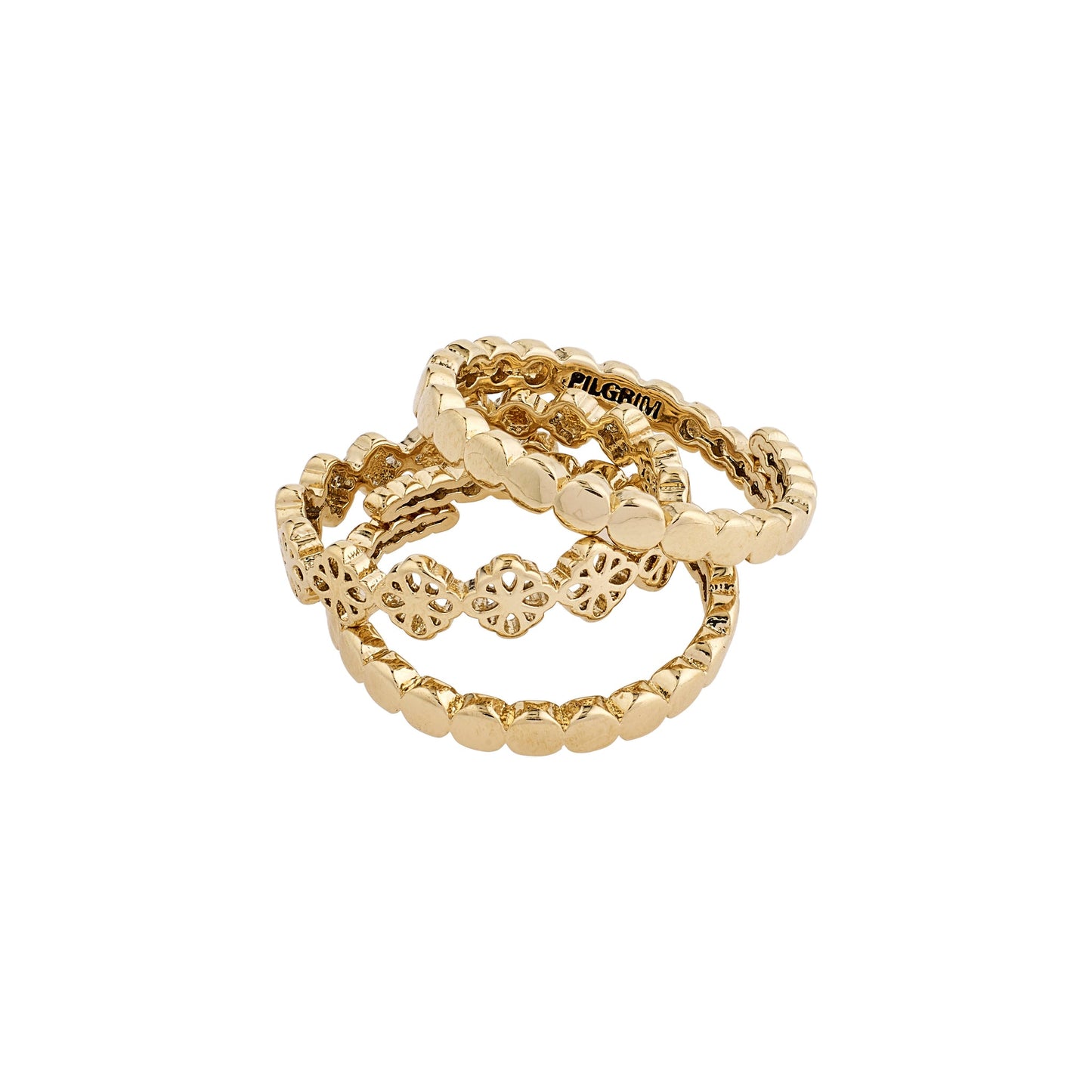 Cherished 3-in-1 Ring Set - Gold Plated