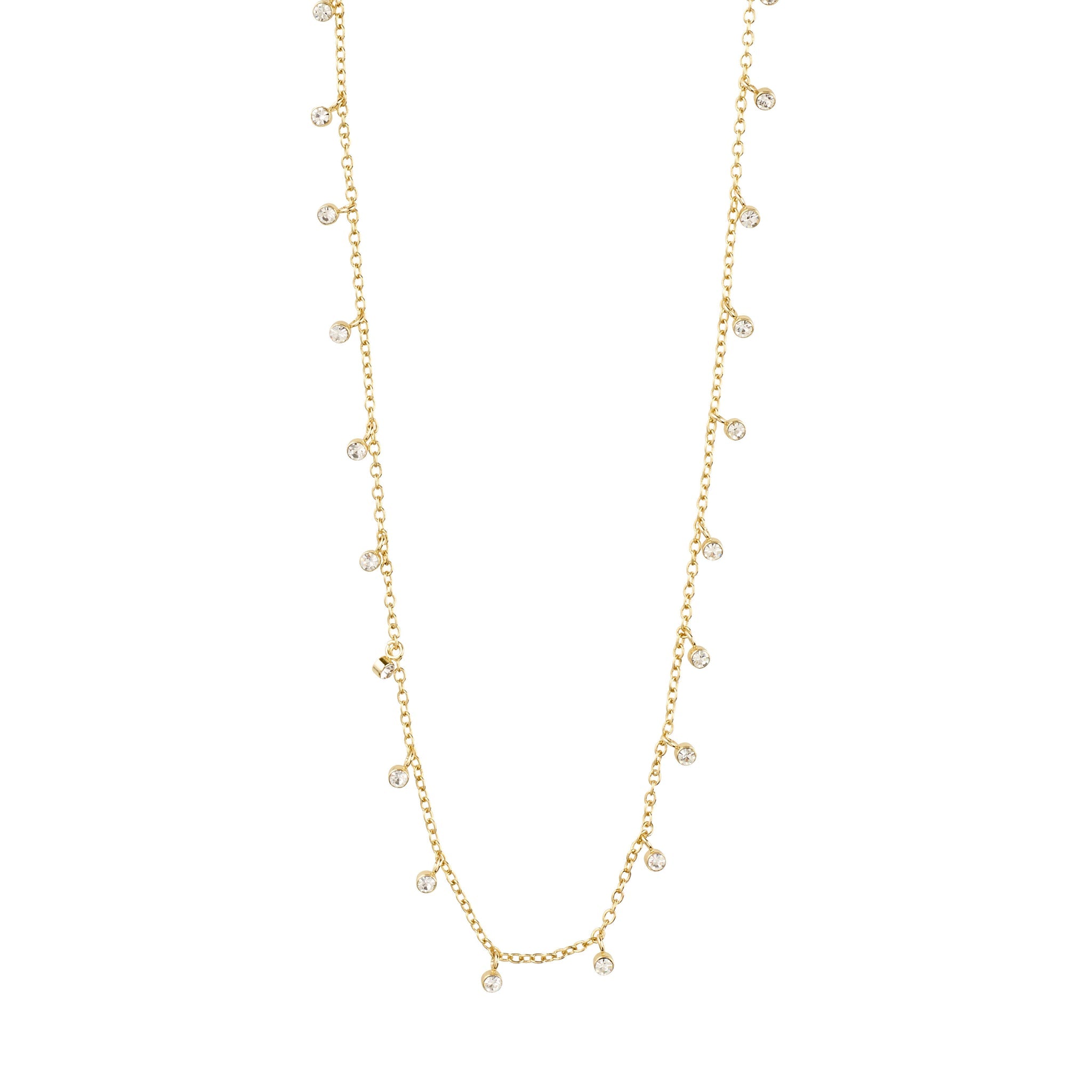 MAJA Crystal Multi Drops Necklace - Gold Plated