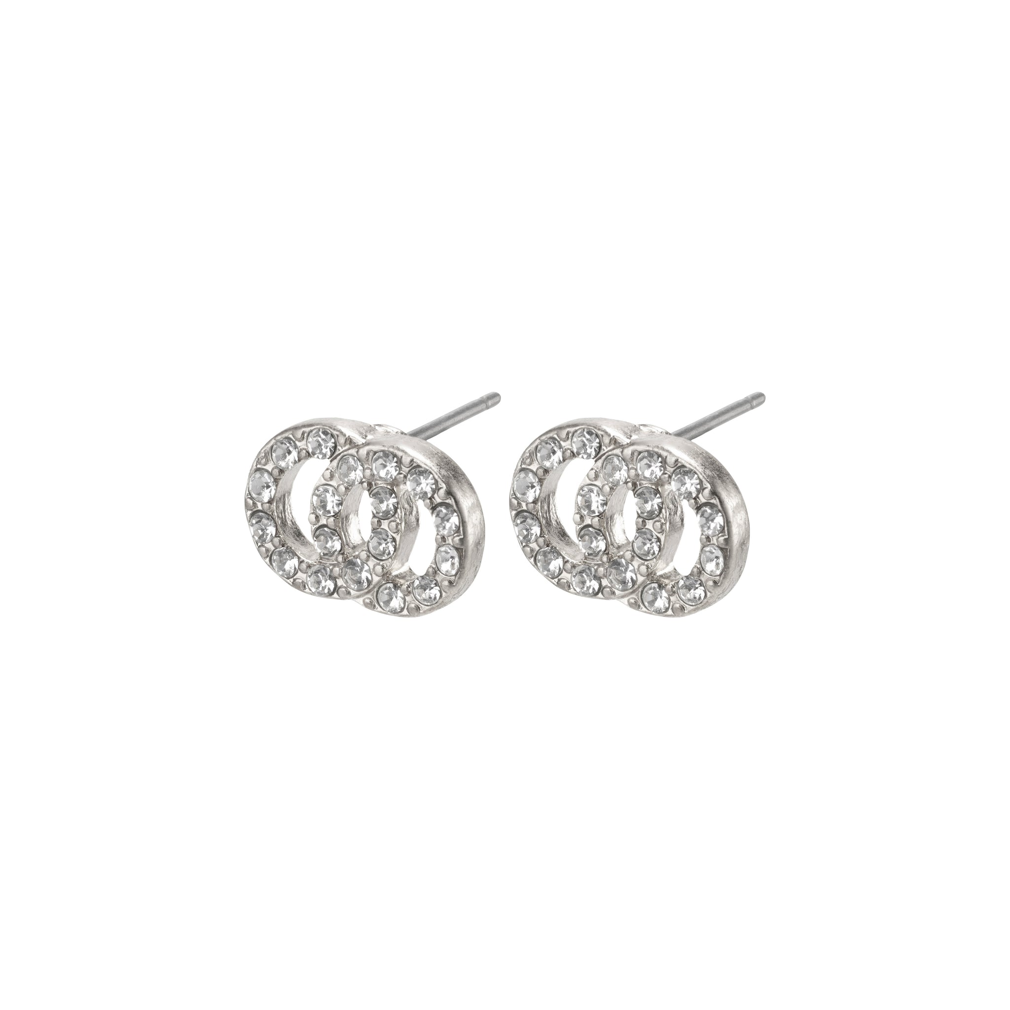 VICTORIA Recycled Crystal Earrings - Silver Plated