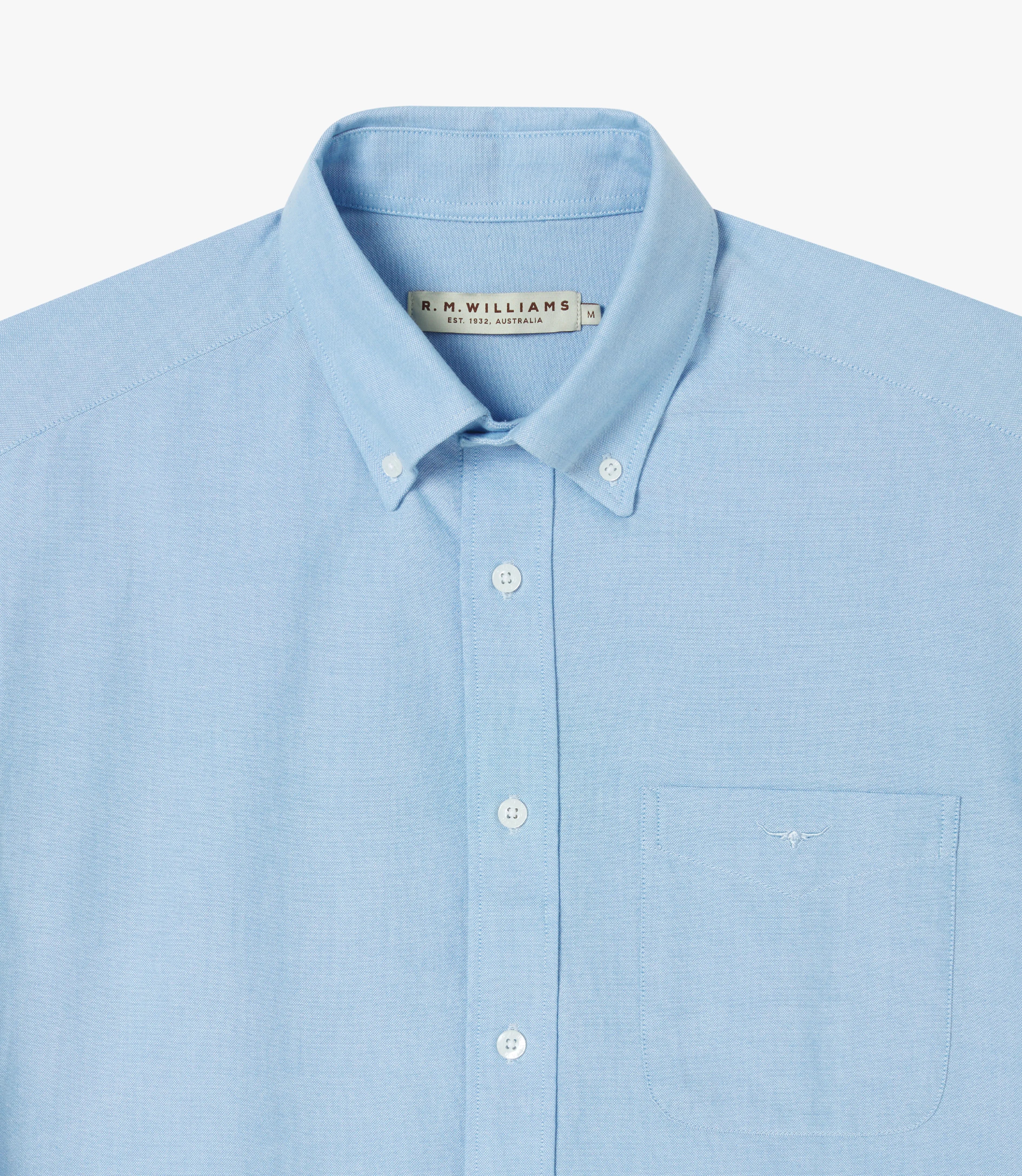 RMWilliams Collins Button Down Shirt in Light Blue