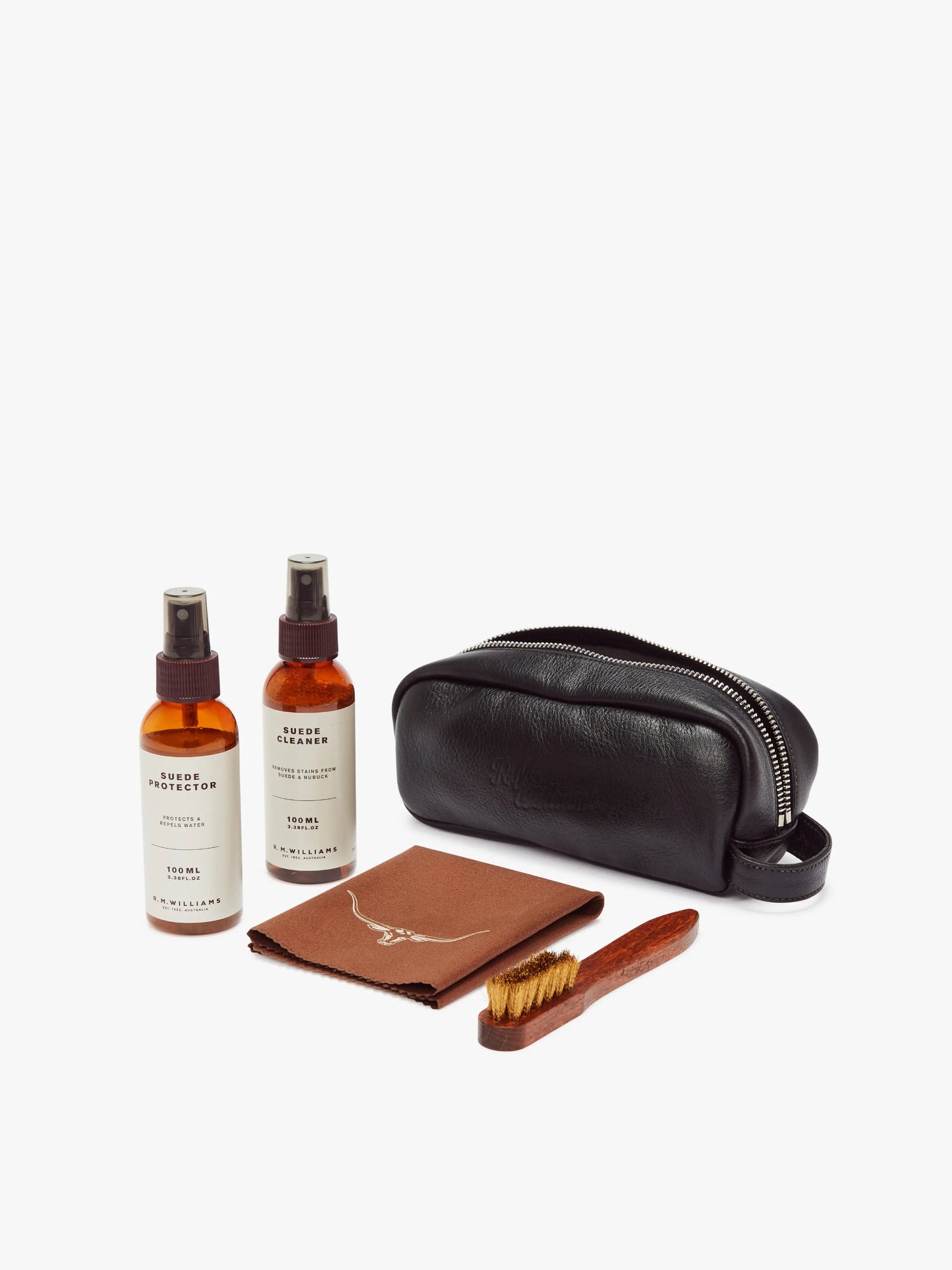 Suede Travel Care Kit - Black