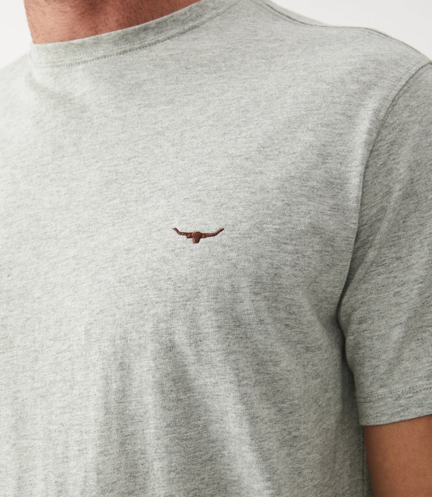 Parson T-shirt - Grey Marle/Chestnut