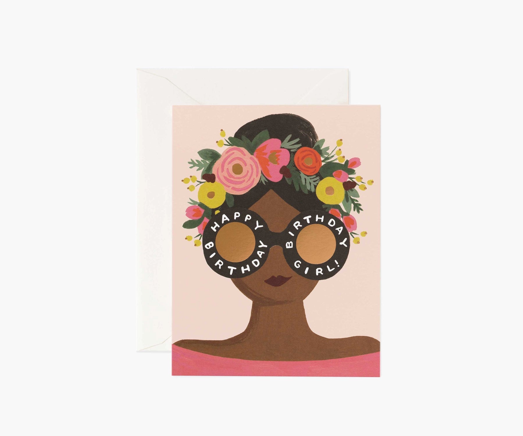 Flower Crown Birthday Girl Card