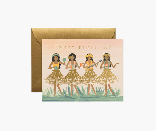 Hula Birthday Card