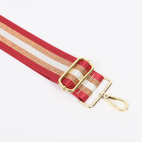 Strap - Red & Copper Glitz Stripe