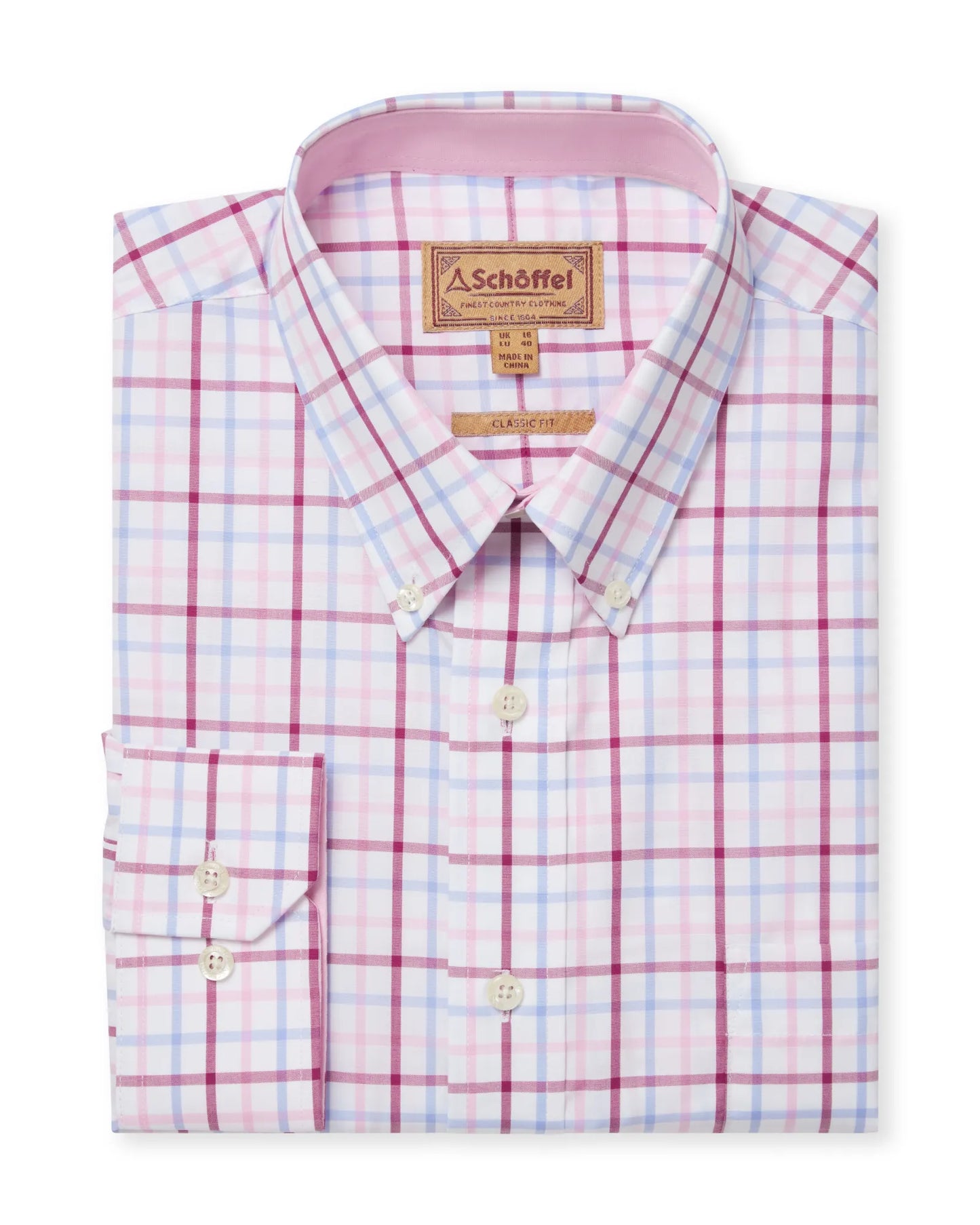 Holkham Classic Shirt - Pink/Blue/Raspberry Check