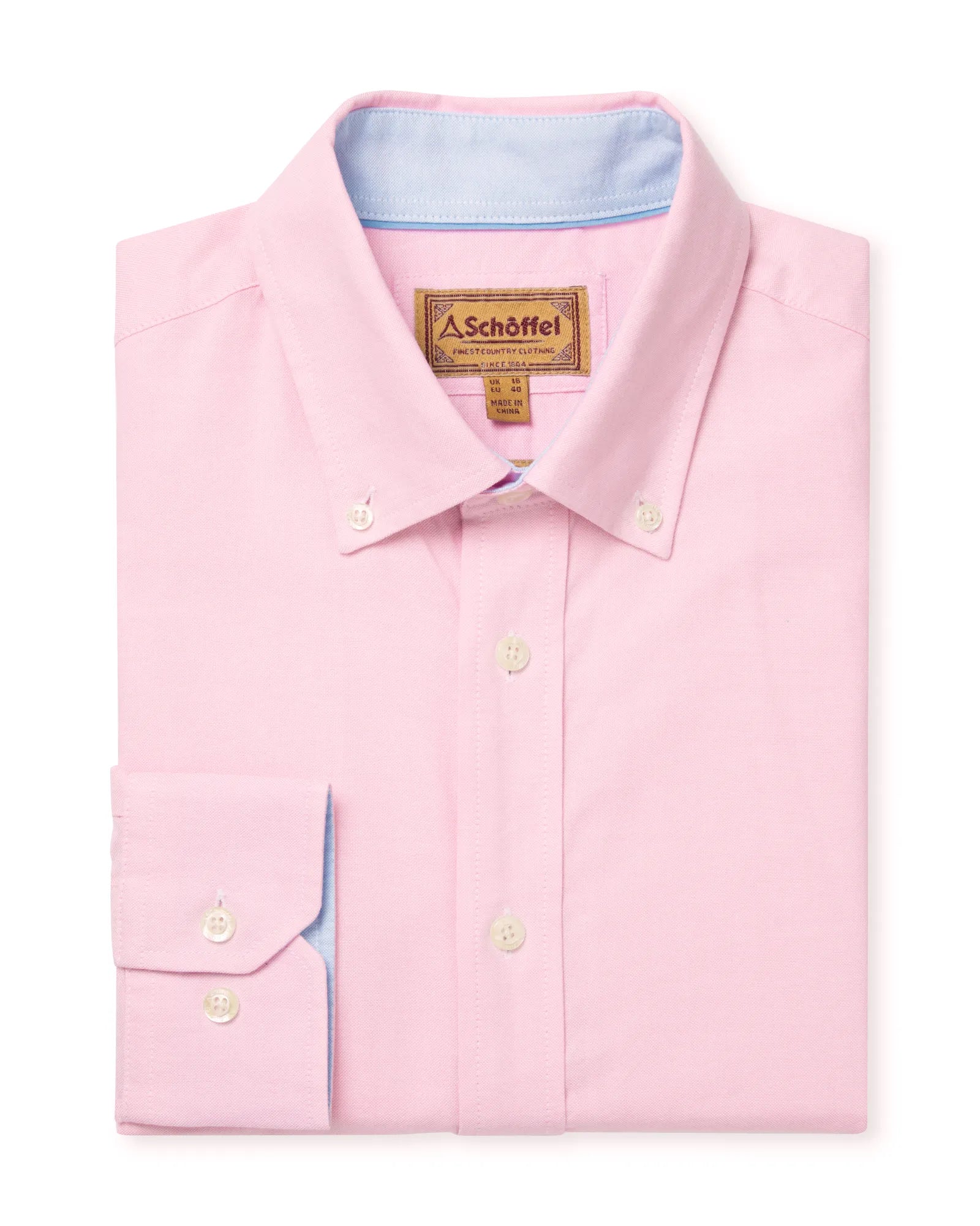 Holt Soft Oxford Tailored Shirt - Light Pink
