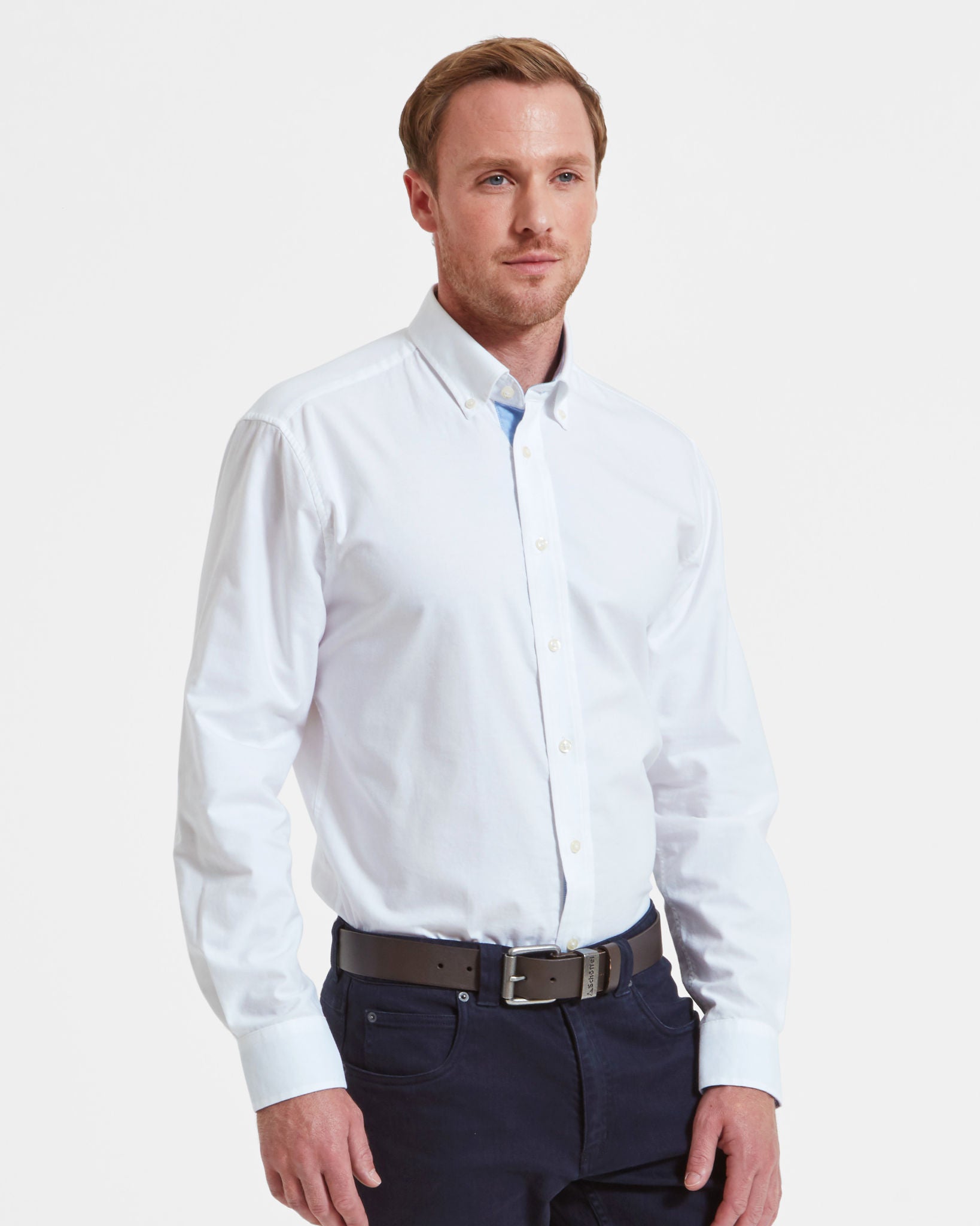 Holt Soft Oxford Tailored Shirt - White