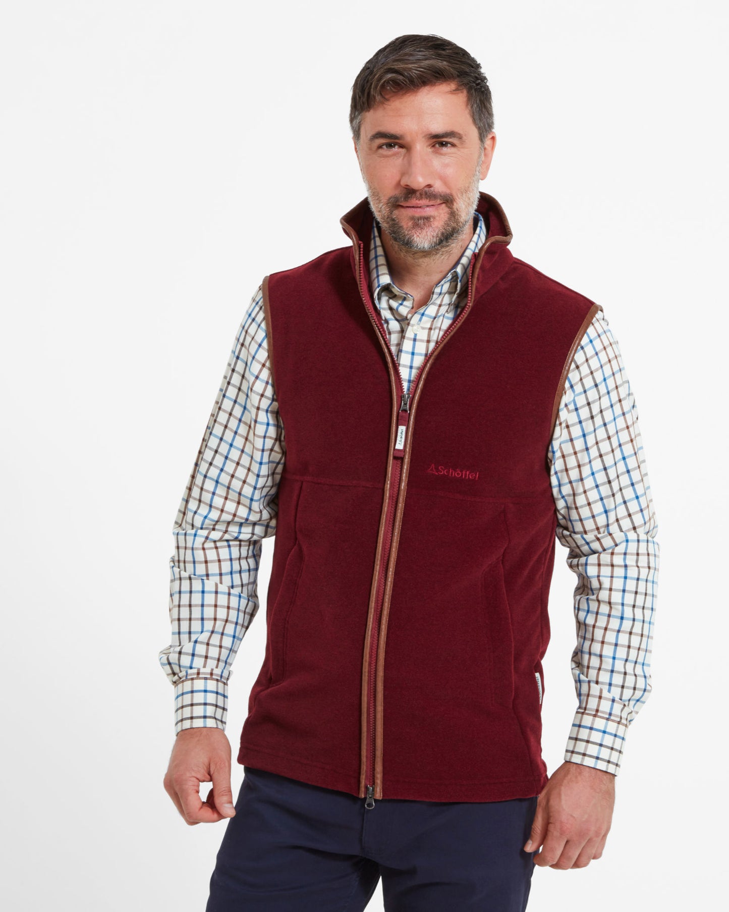 Oakham Fleece Gilet - Claret