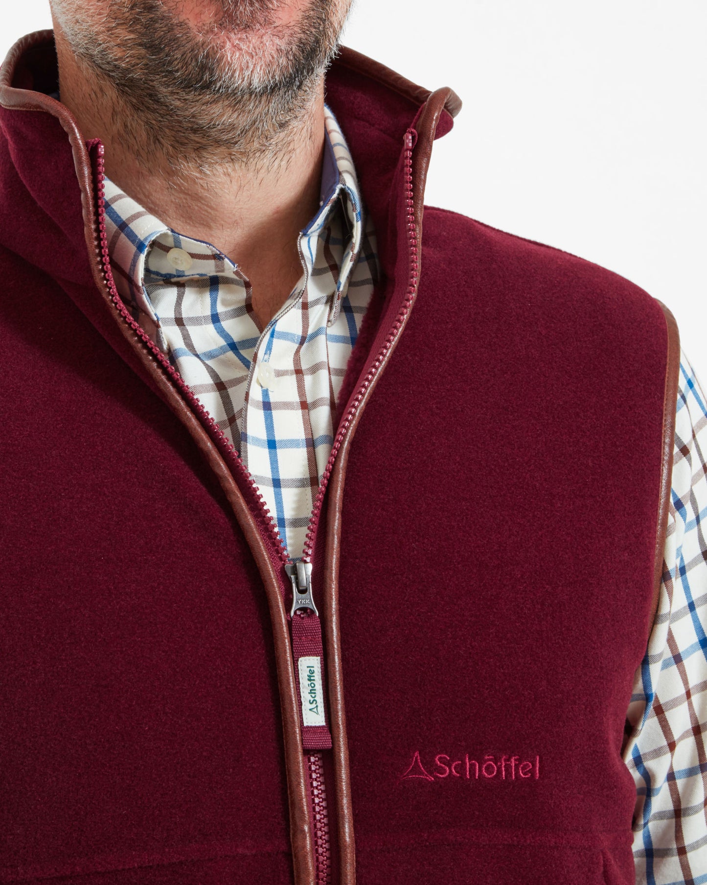 Oakham Fleece Gilet - Claret