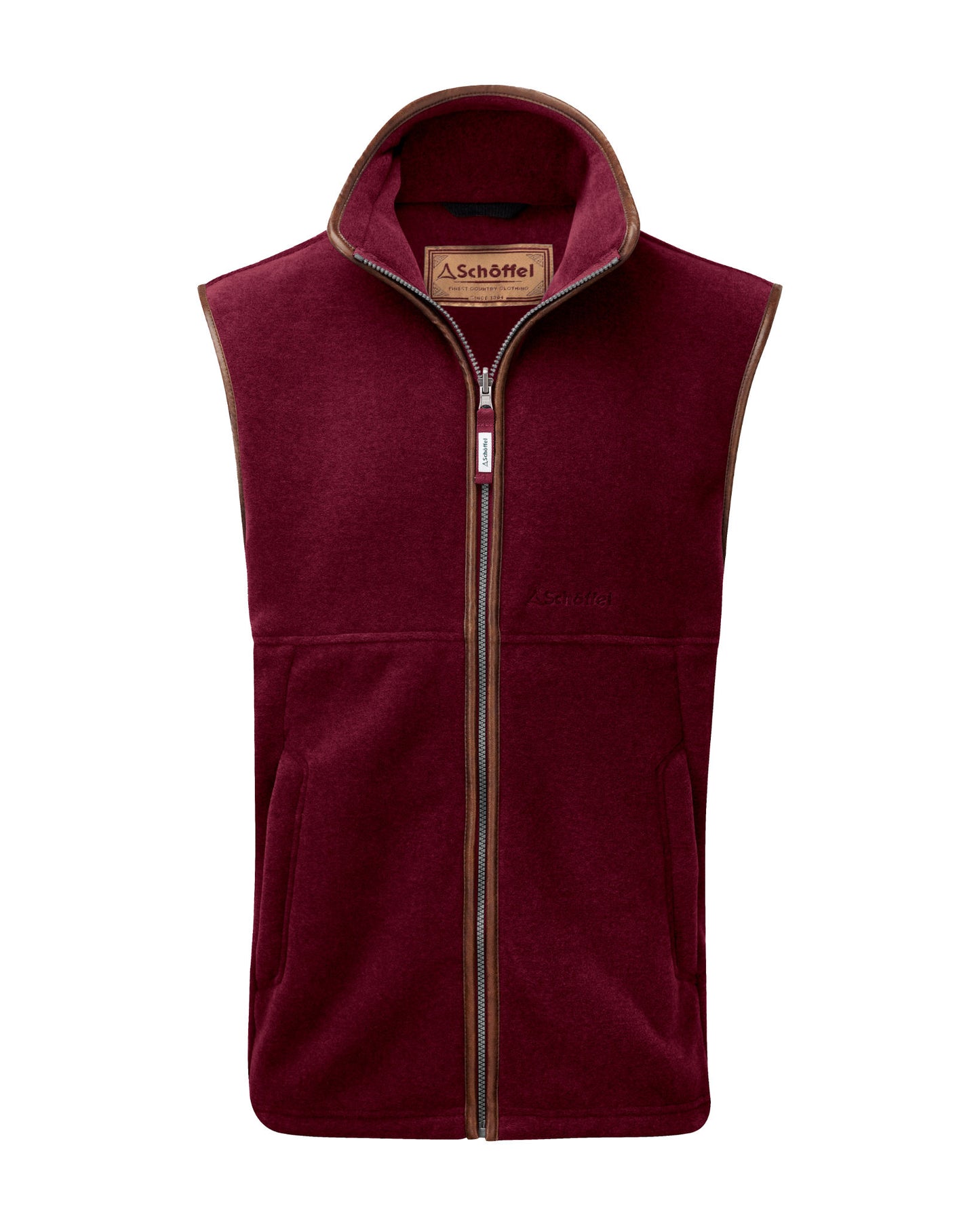 Oakham Fleece Gilet - Claret