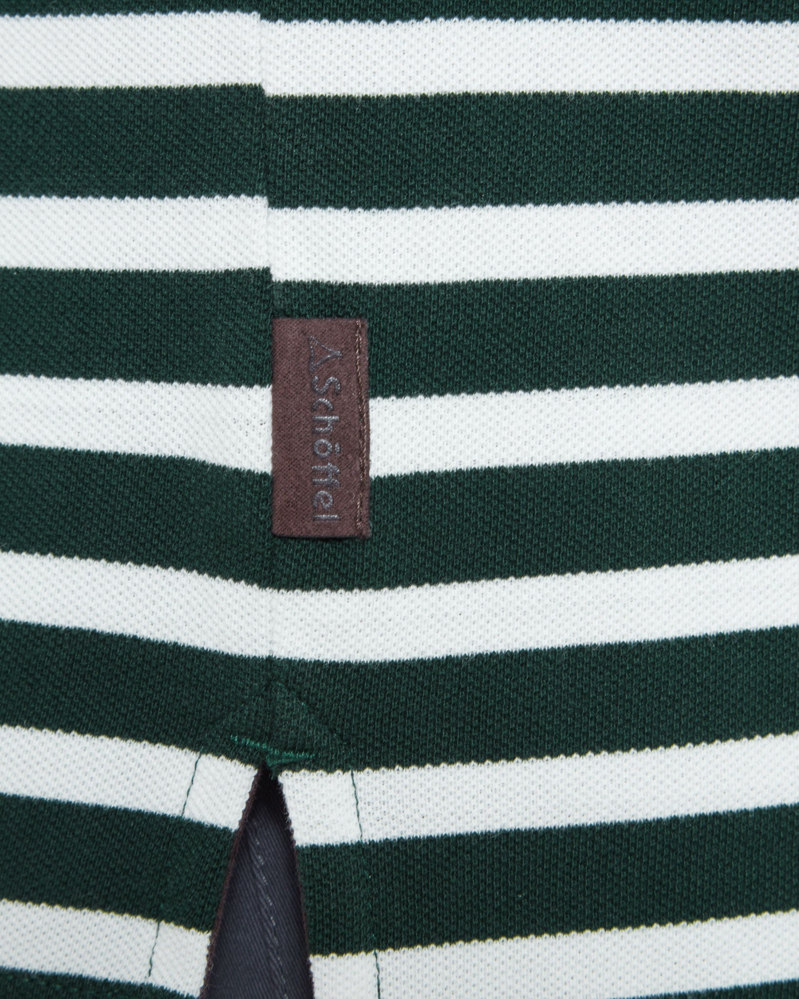 St Ives Tailored Polo - Green Stripe