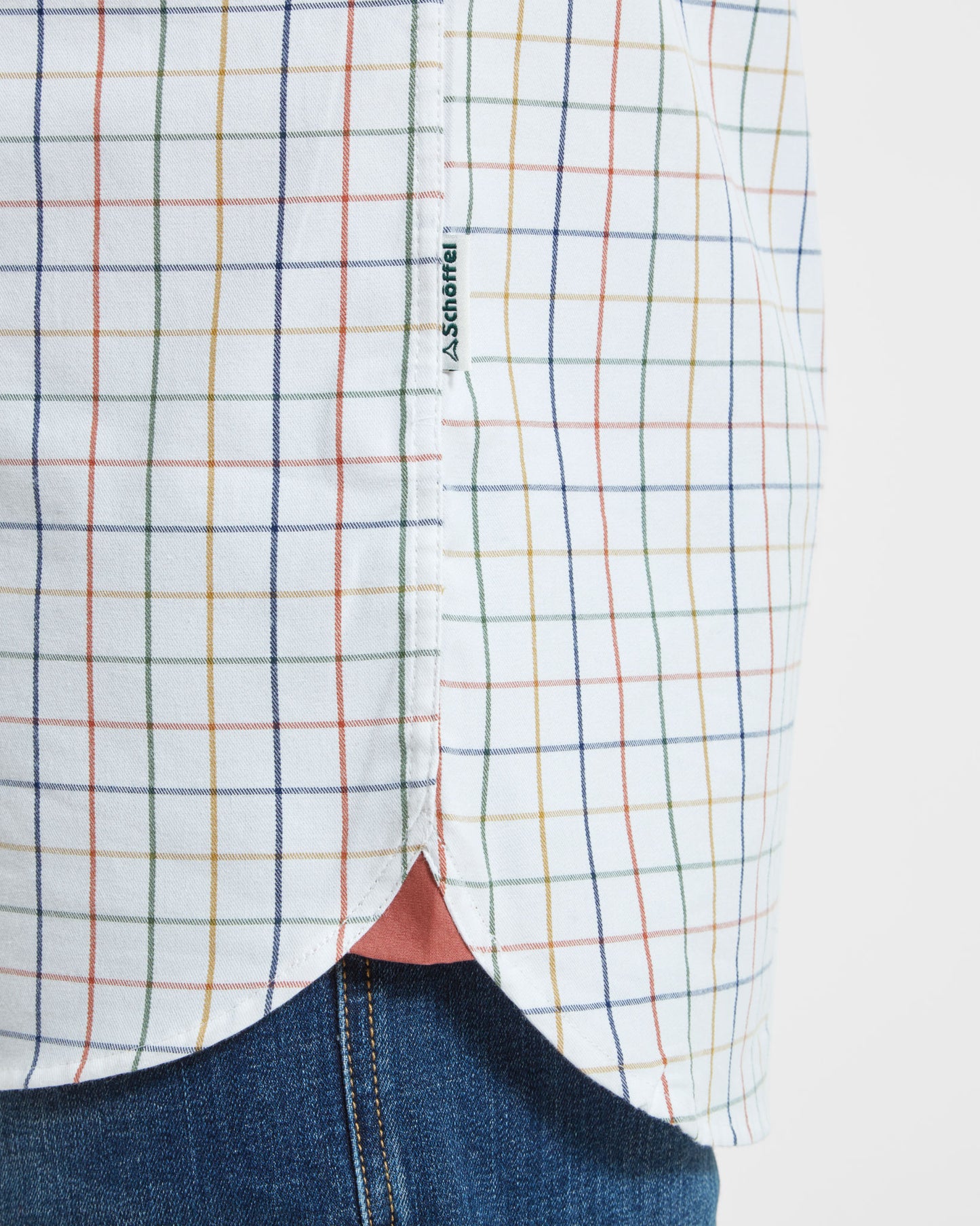 Wells Tailored Shirt - Rust/Green/Mustard Check