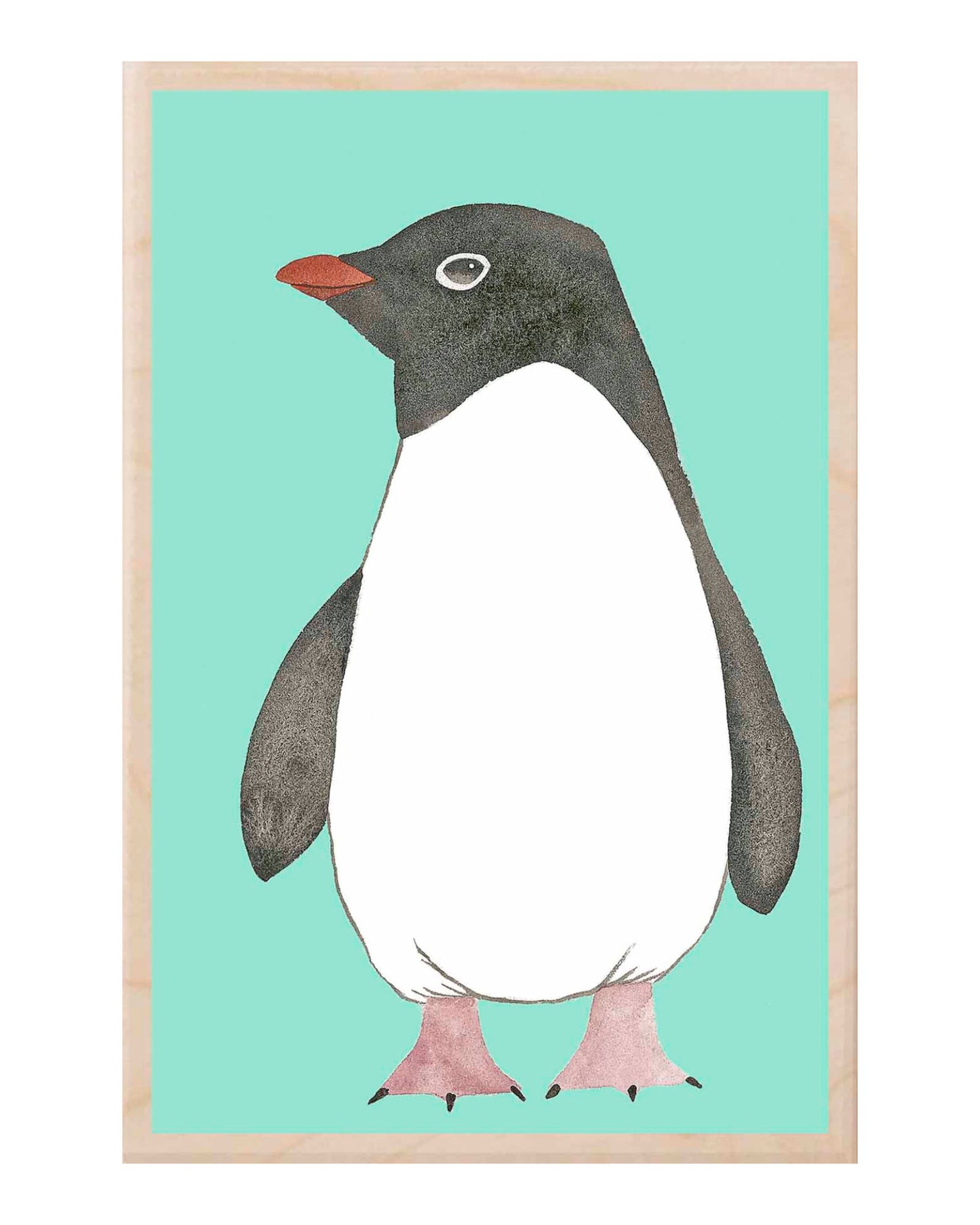 Adelie Penguin Wooden Postcard